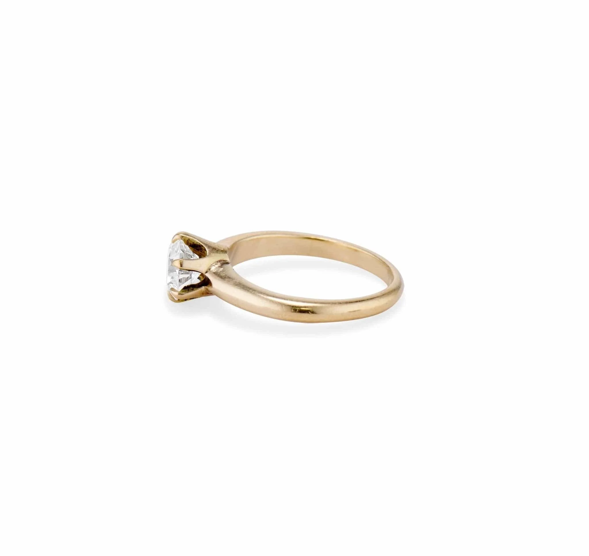 Early Art Deco .85 Carat Transitional Diamond Solitaire Engagement Ring - Image 4