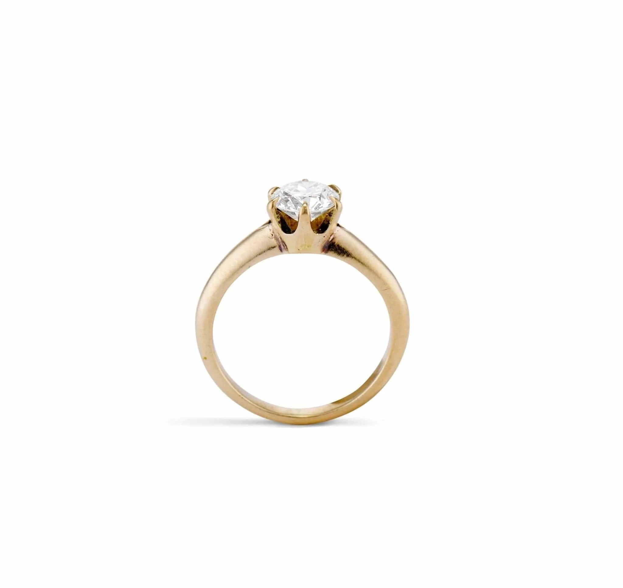 Early Art Deco .85 Carat Transitional Diamond Solitaire Engagement Ring - Image 5