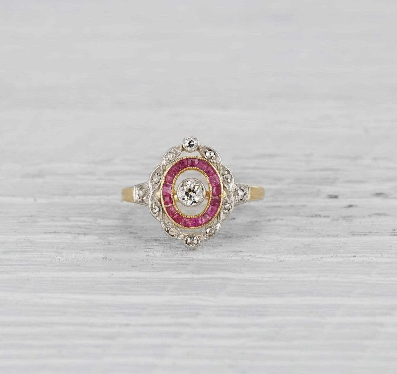 Early Edwardian Diamond & Ruby Ring - Image 2