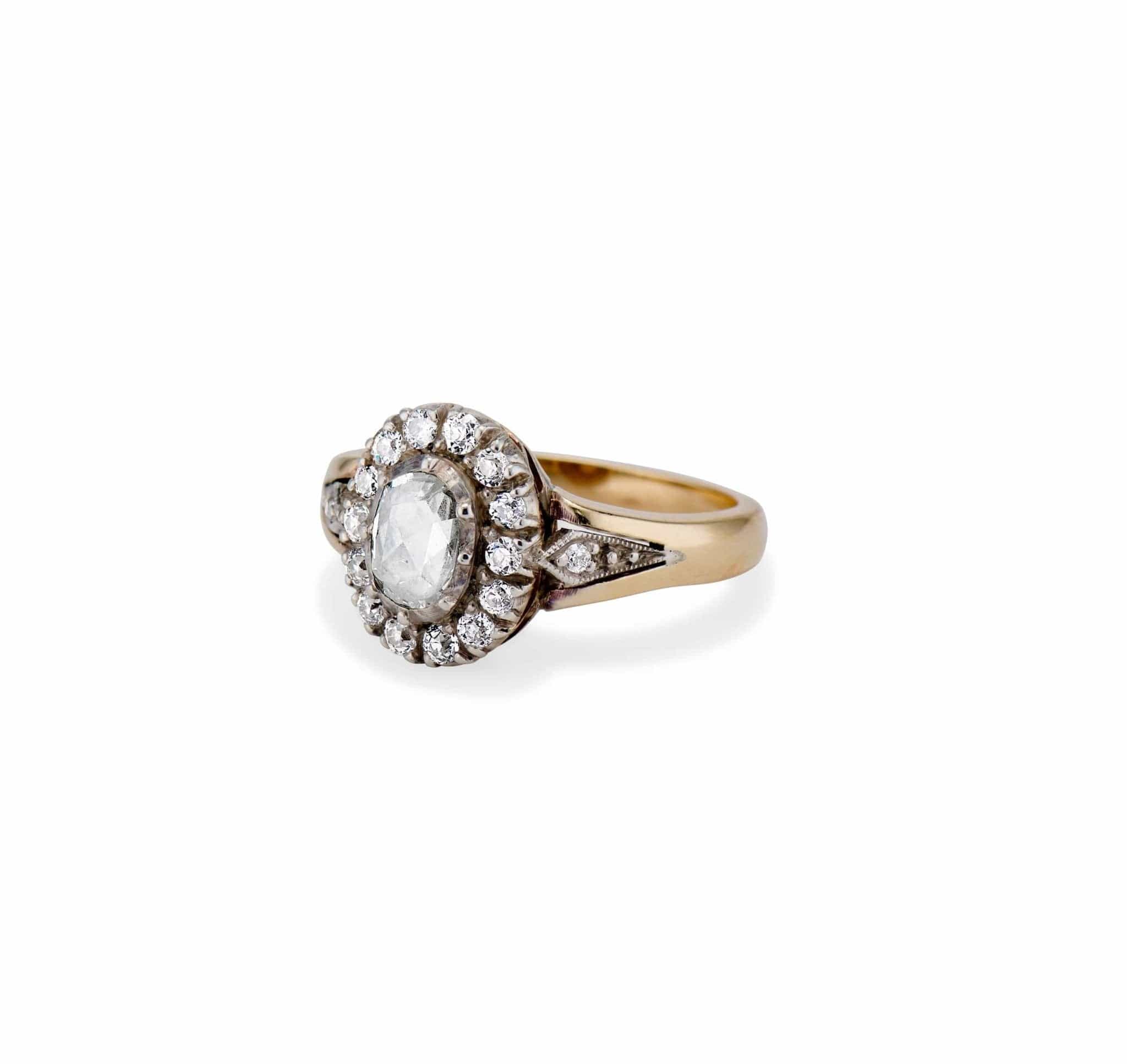 Early Victorian 1.00 Carat Oval Rose-Cut Diamond Ring - Image 2