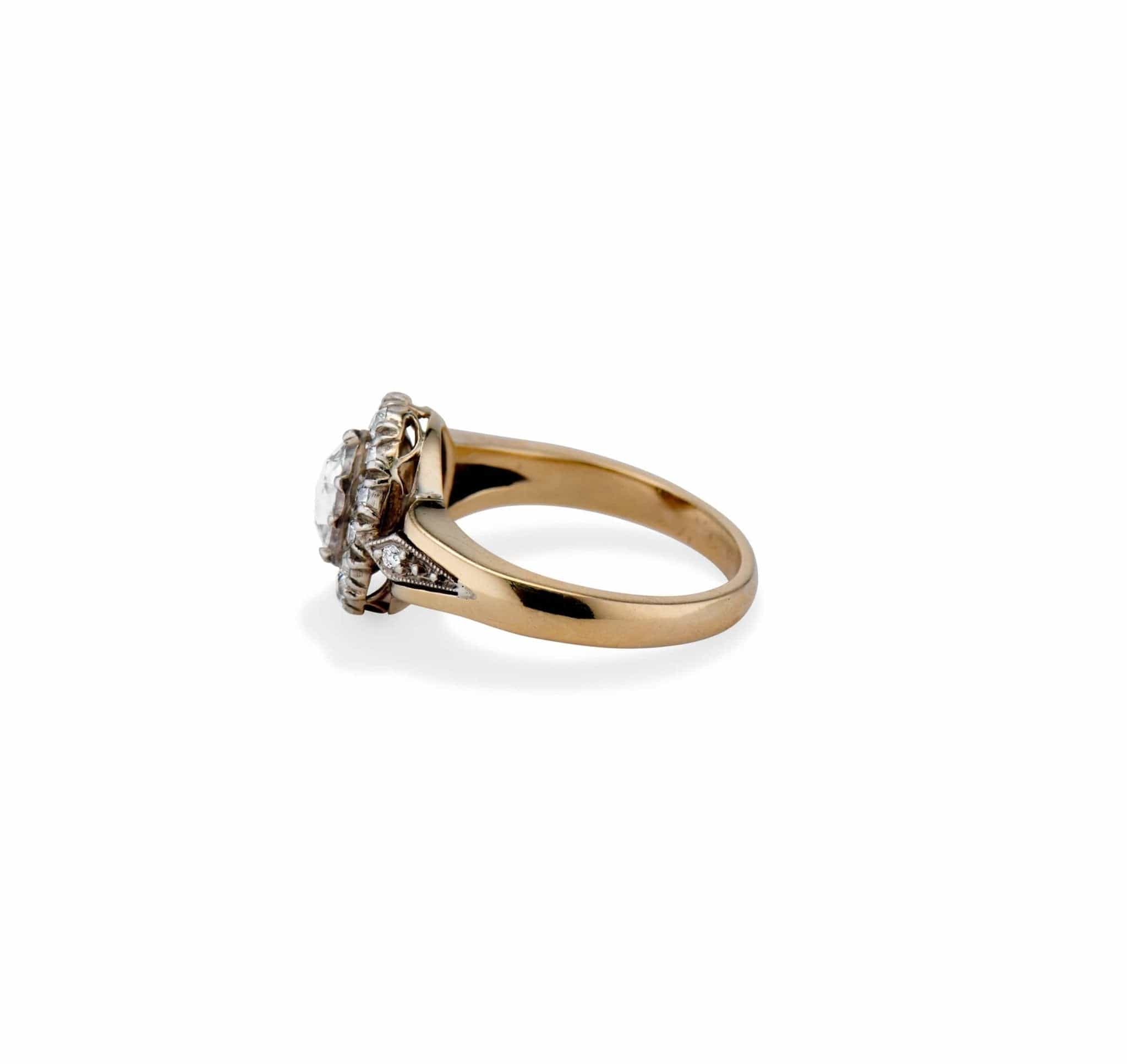 Early Victorian 1.00 Carat Oval Rose-Cut Diamond Ring - Image 3