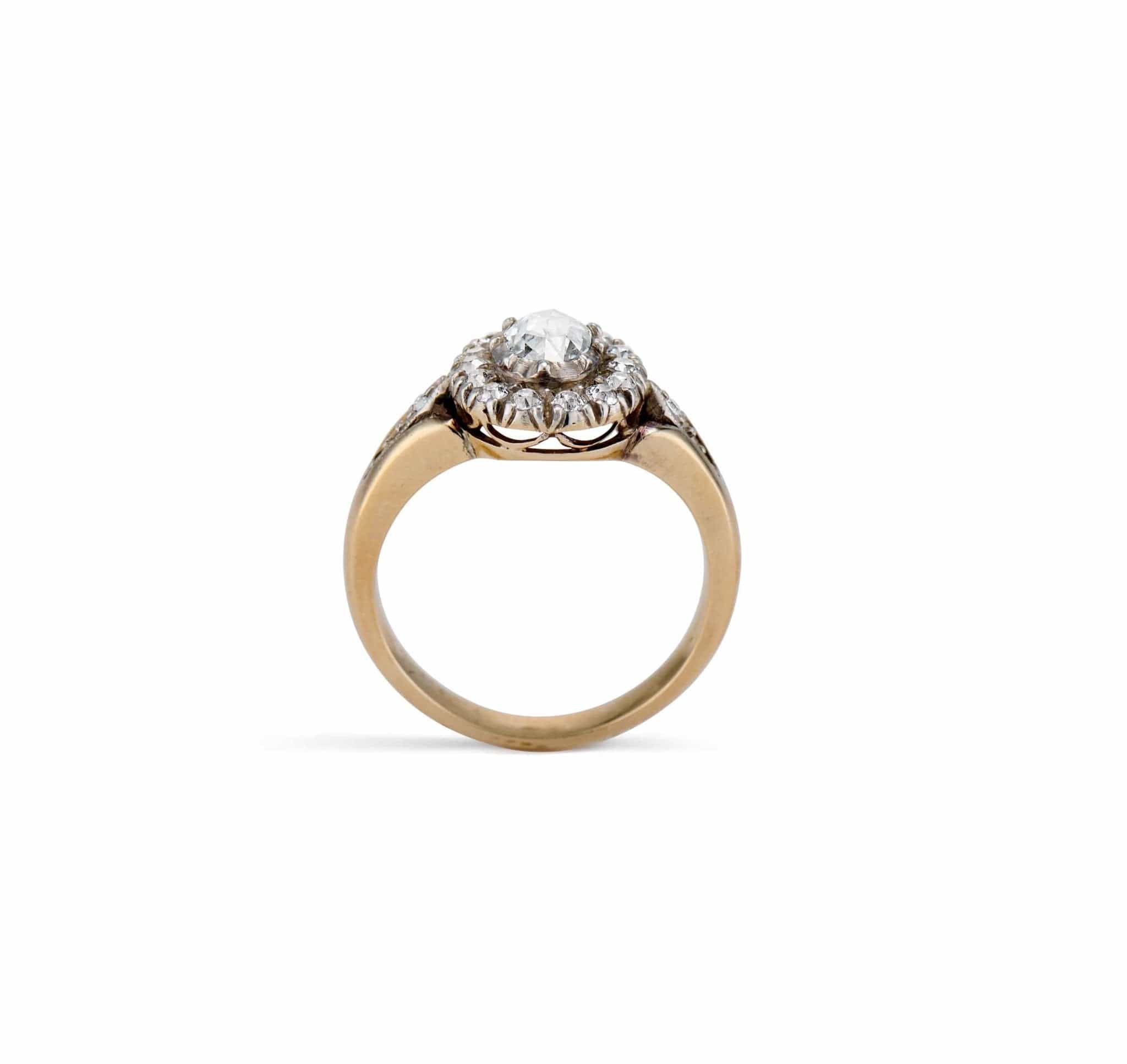 Early Victorian 1.00 Carat Oval Rose-Cut Diamond Ring - Image 4