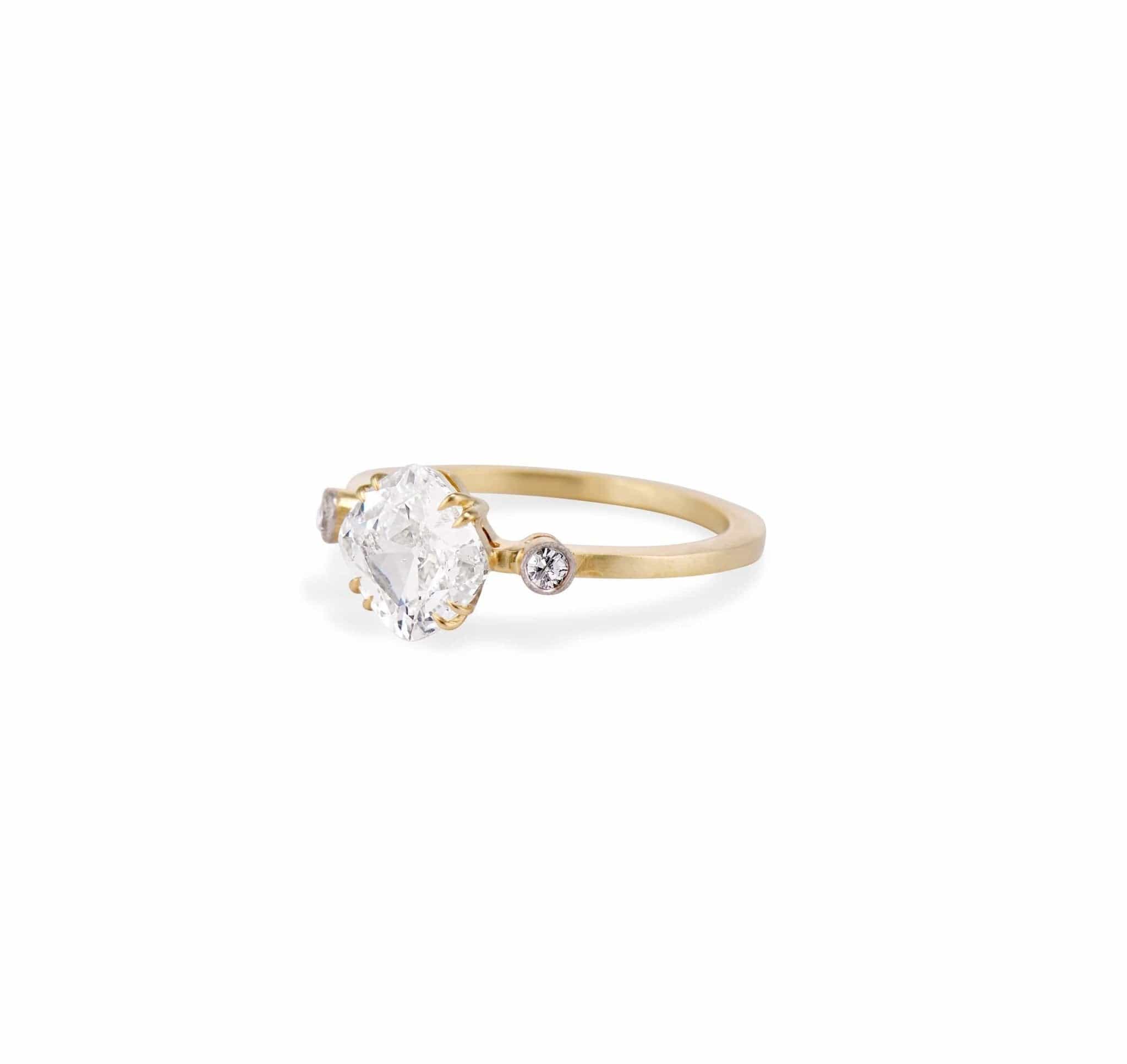 Edwardian 1.00 Carat Cushion Diamond Engagement Ring - Image 2