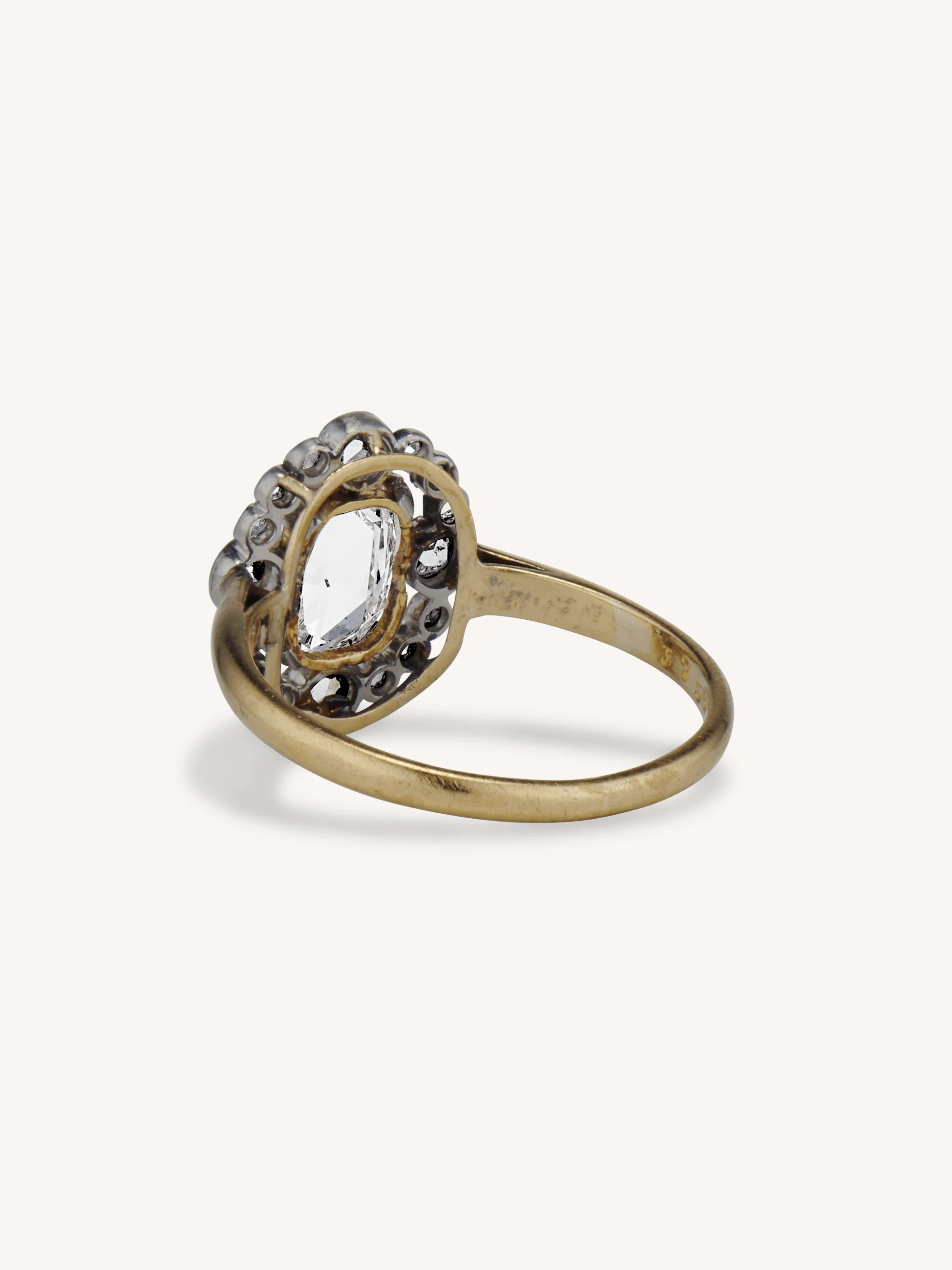 Edwardian 1.05 Carat Rose Cut Diamond Cluster Ring - Image 3