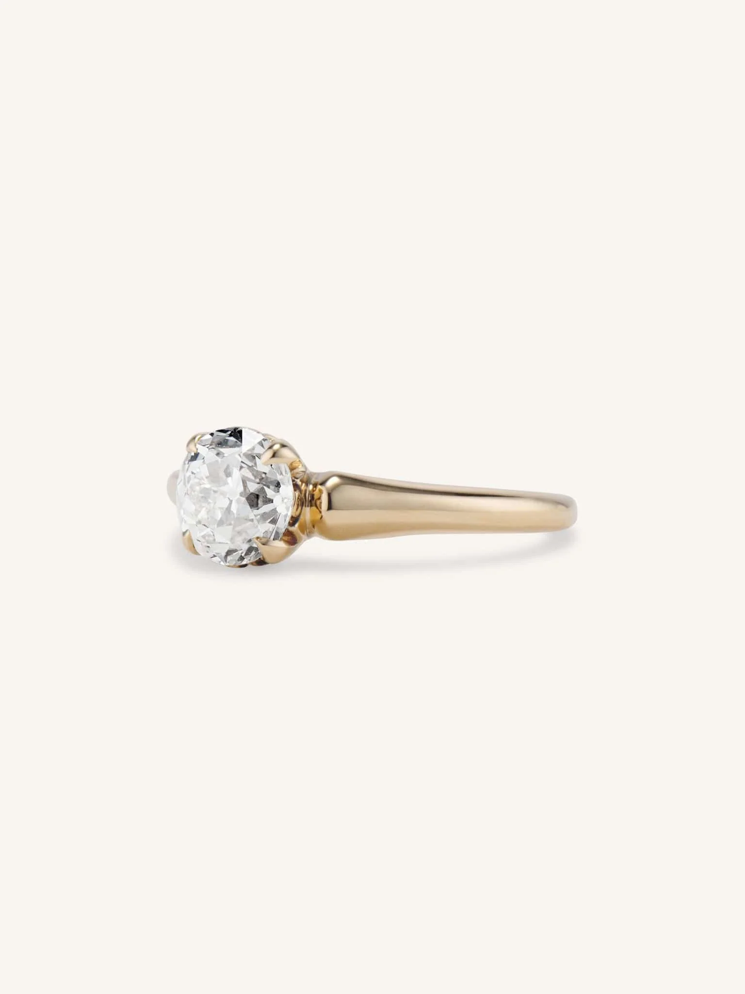 Edwardian 1.05 Carat Old European Cut Diamond Solitaire Vintage Engagement Ring - Image 3