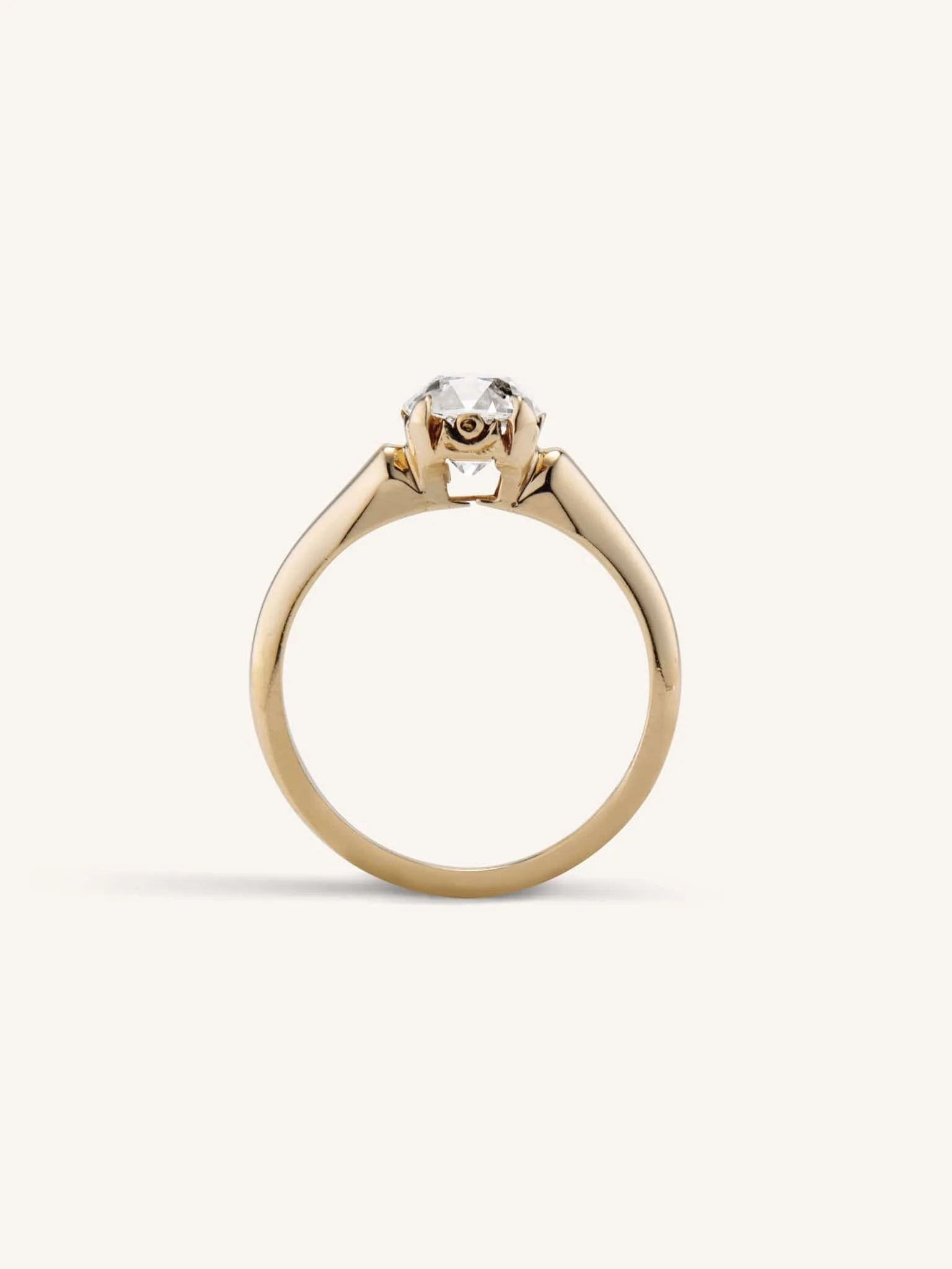 Edwardian 1.05 Carat Old European Cut Diamond Solitaire Vintage Engagement Ring - Image 6