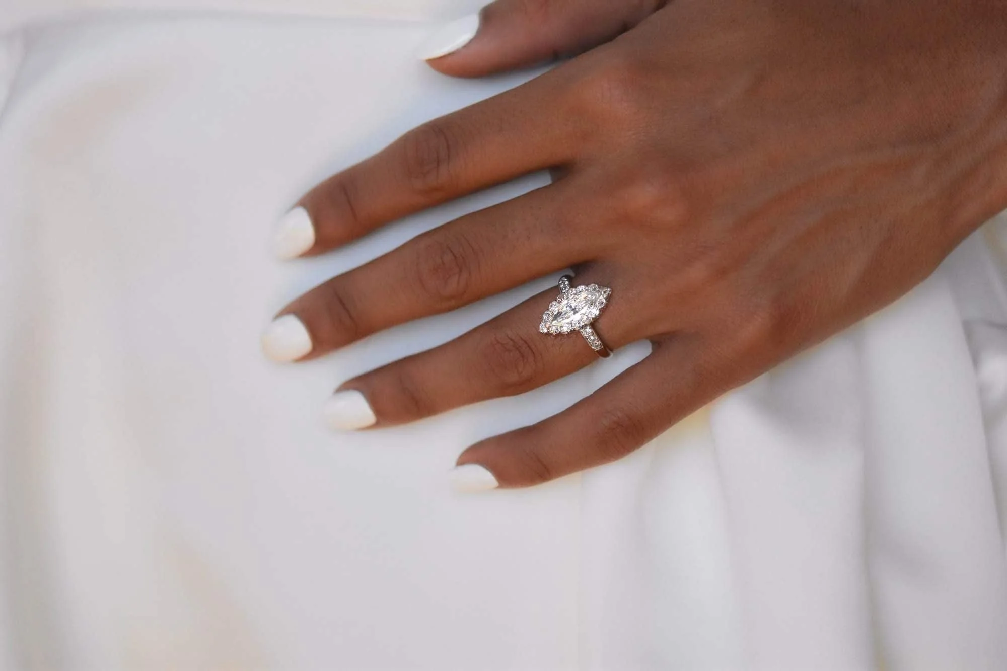 Edwardian 1.09 Carat Marquise-Cut Diamond Cluster - Image 5