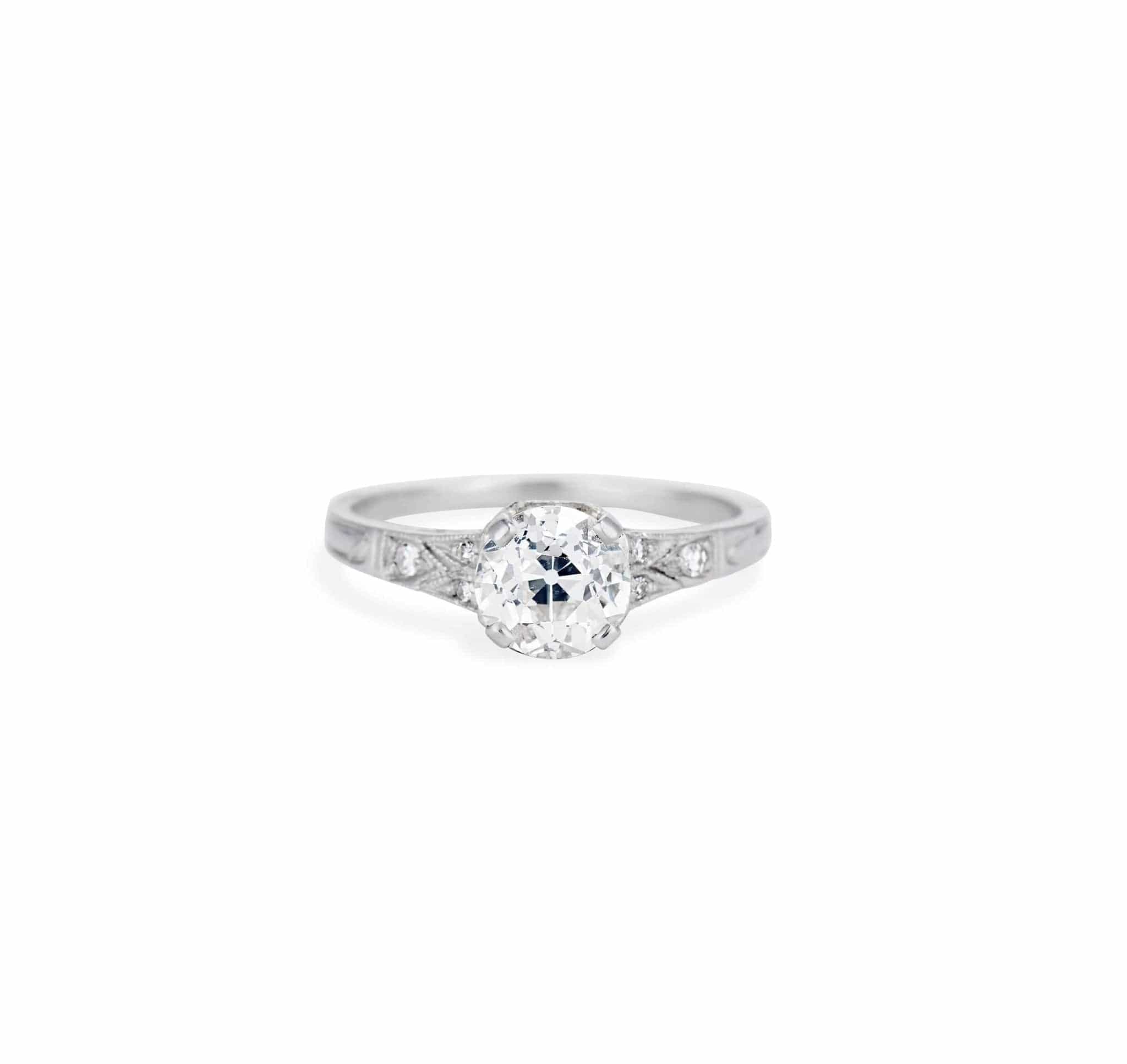 Edwardian 1.21 Carat Old European Cut Diamond Ring - Image 2