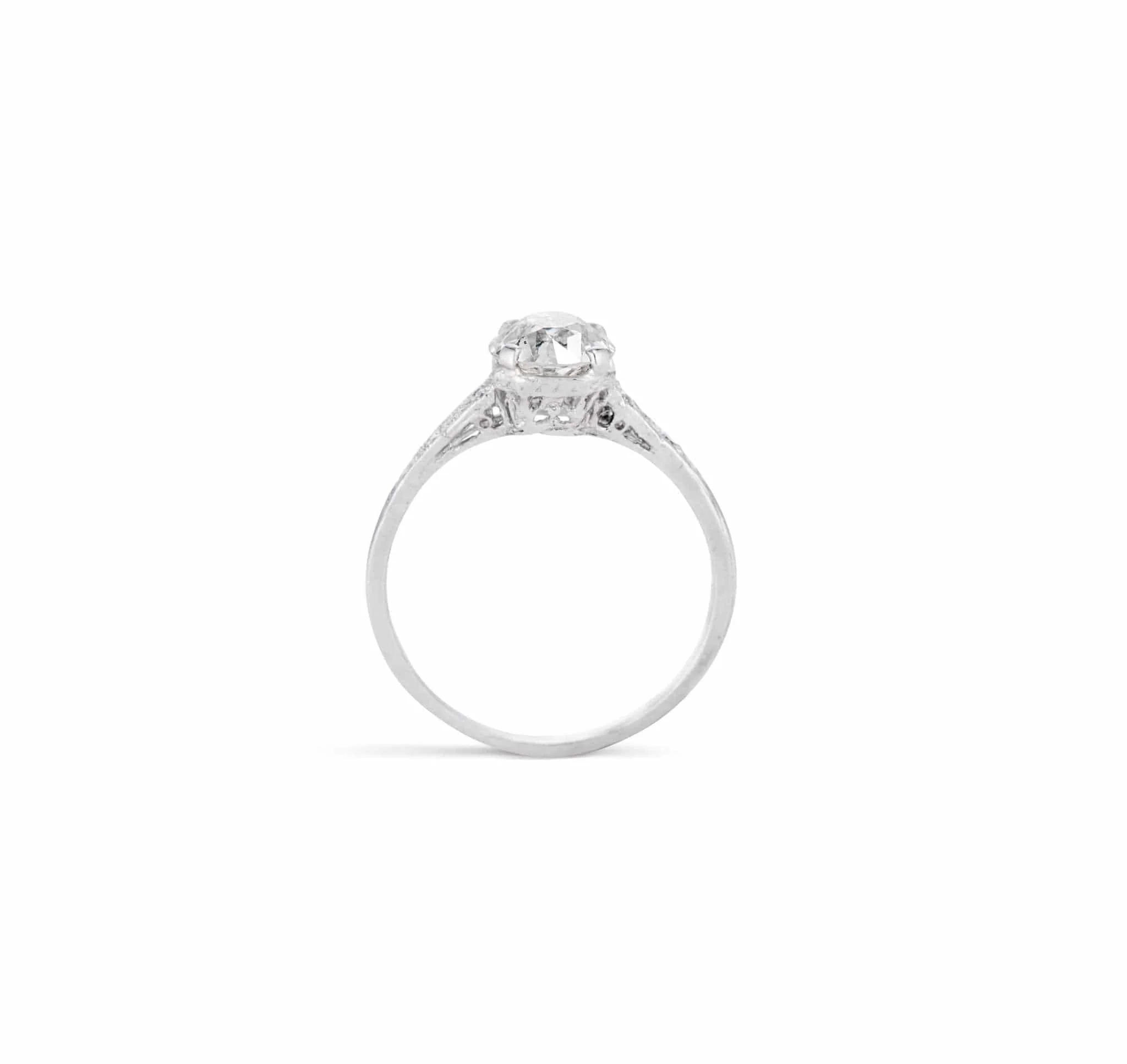 Edwardian 1.21 Carat Old European Cut Diamond Ring - Image 5