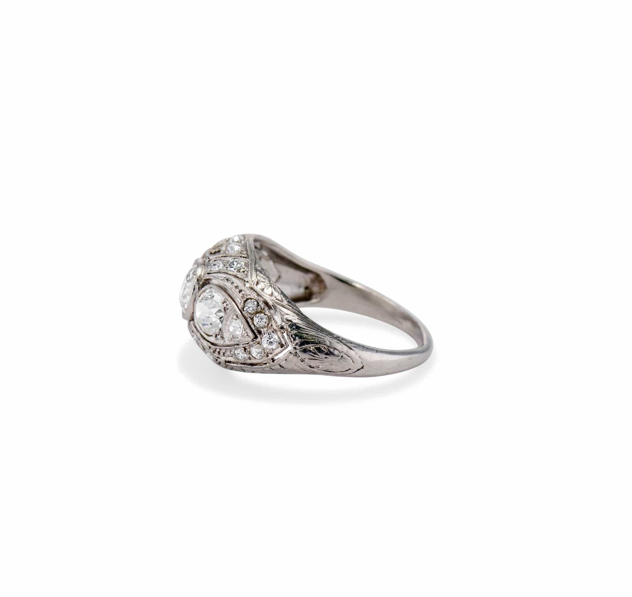 Edwardian Old European Cut Diamond Three-Stone Ring - Image 3