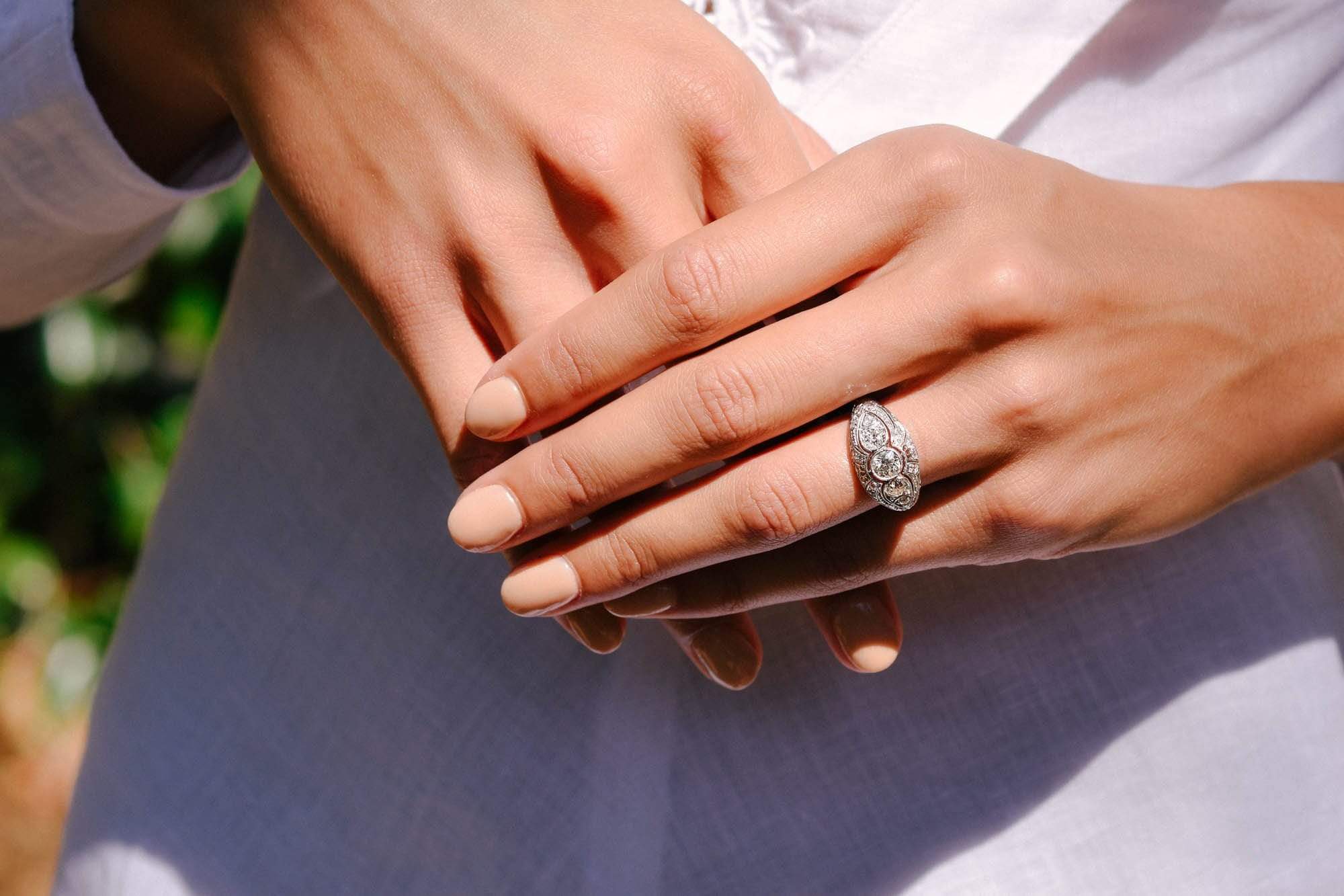 Edwardian Old European Cut Diamond Three-Stone Ring - Image 5