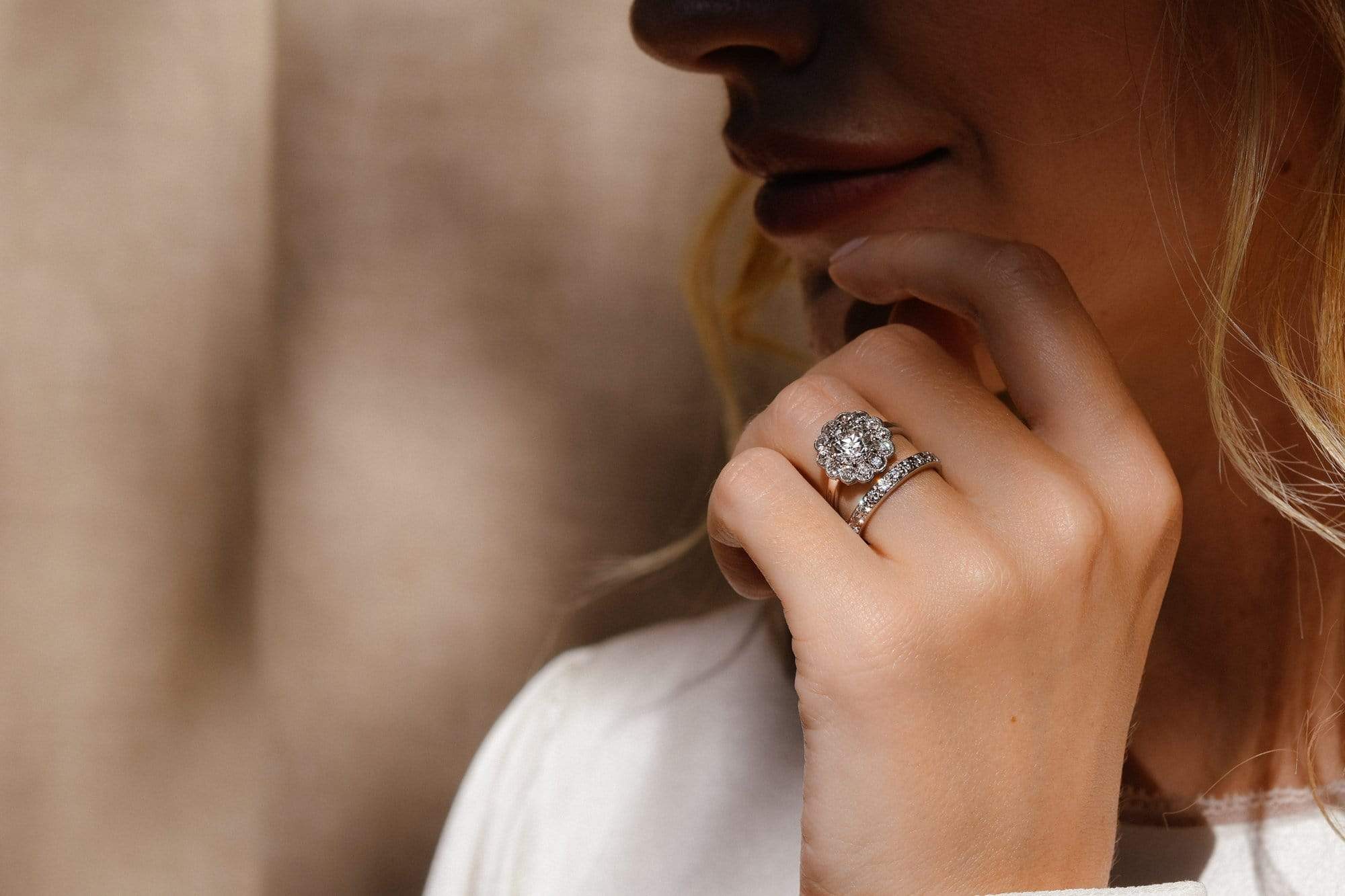 Edwardian 1.73 Carat Old European Diamond Cluster Engagement Ring - Image 7