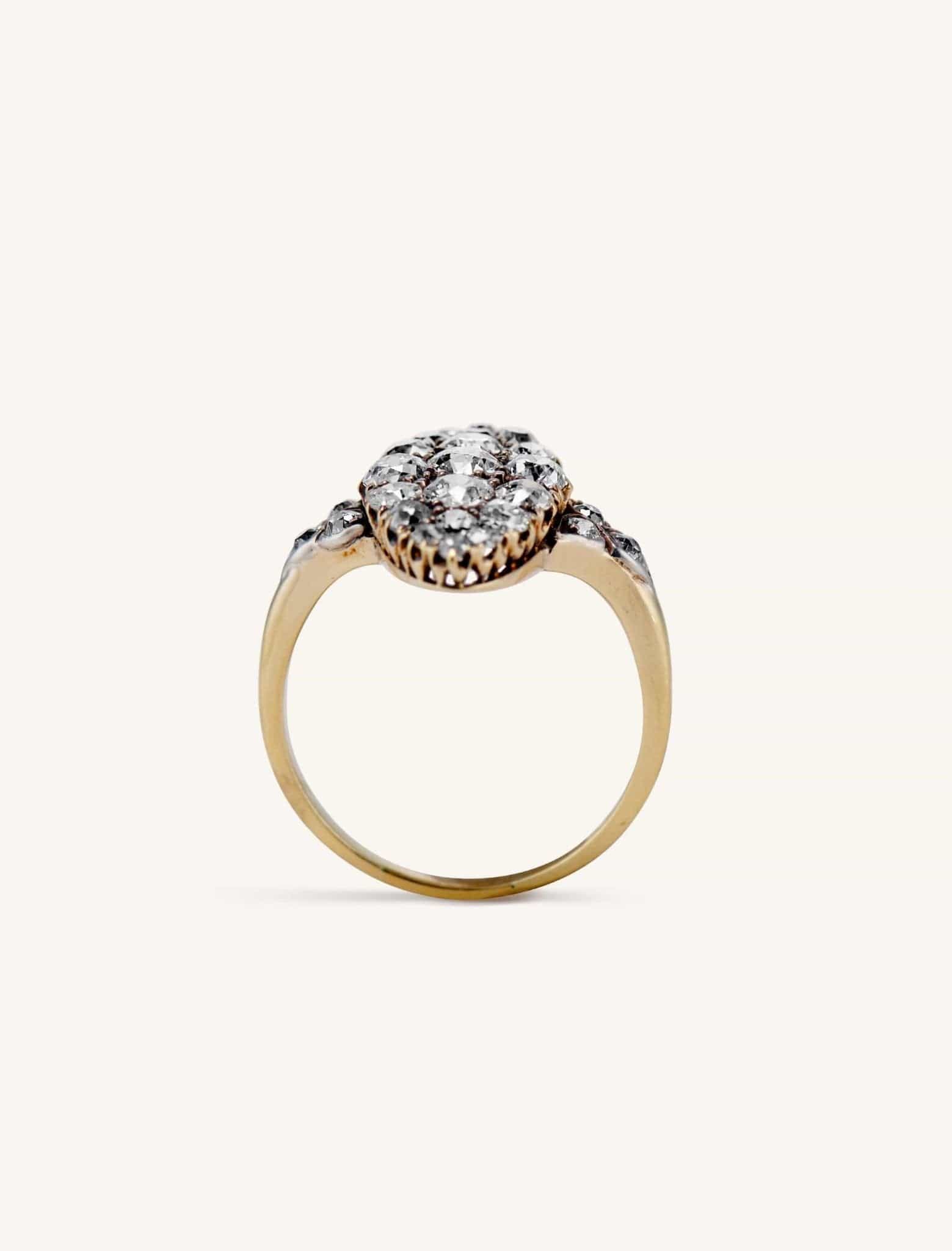 Edwardian 2.15 Carat Old Mine Diamond Dinner Ring - Image 4