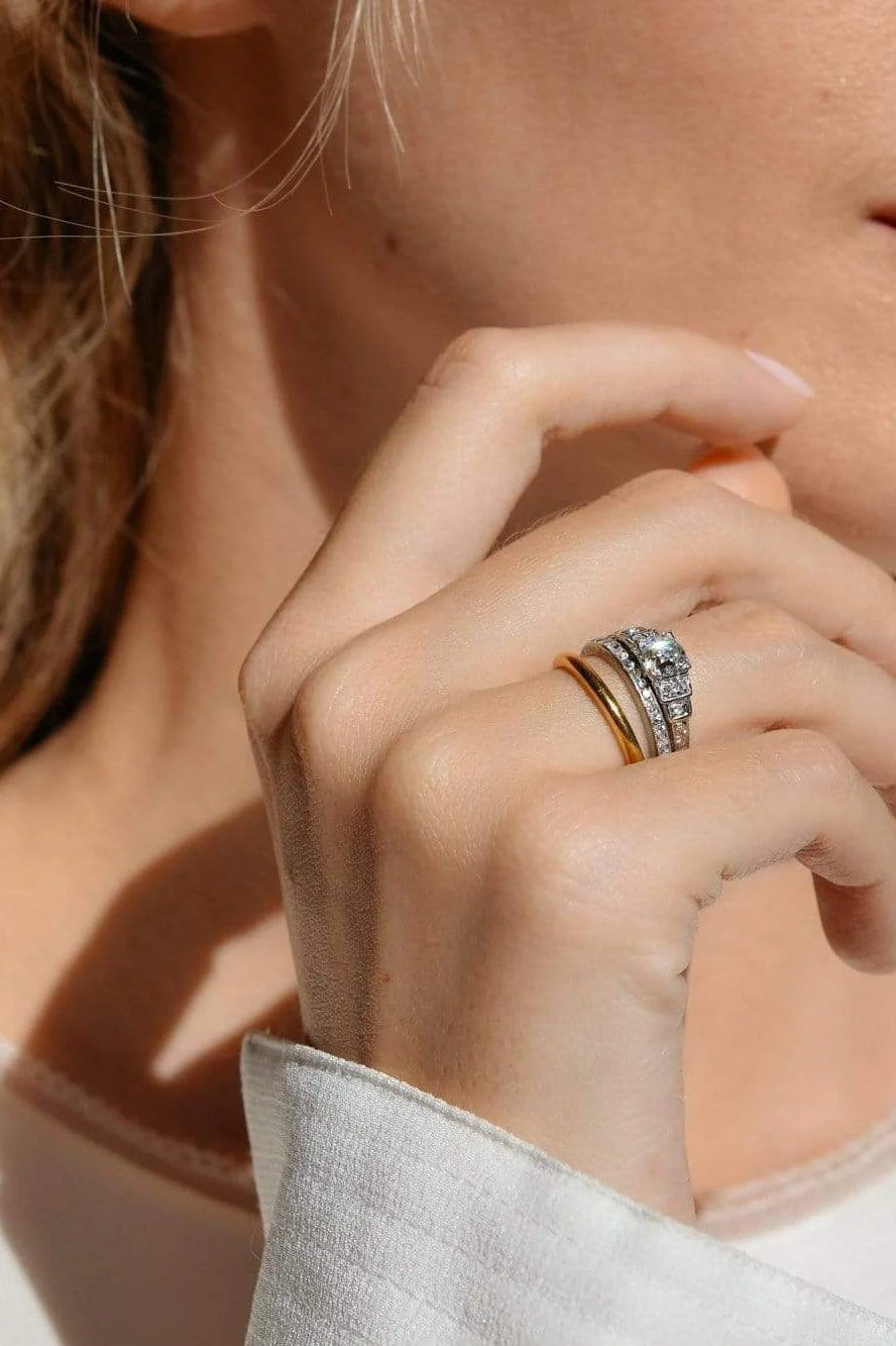 Edwardian .40 Carat Diamond and Platinum Eternity Wedding Band - Image 5