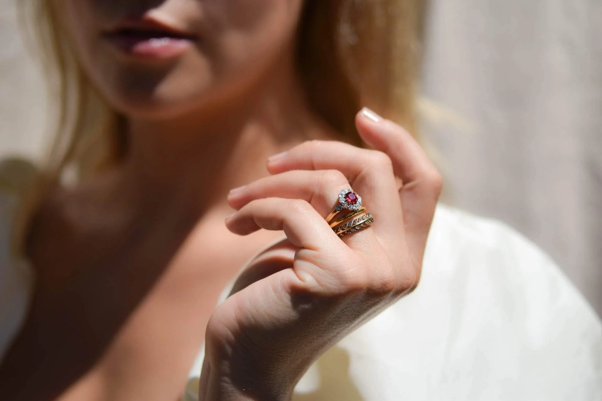 Edwardian .40 Carat Oval-Cut Burmese Ruby Diamond Cluster Ring - Image 7
