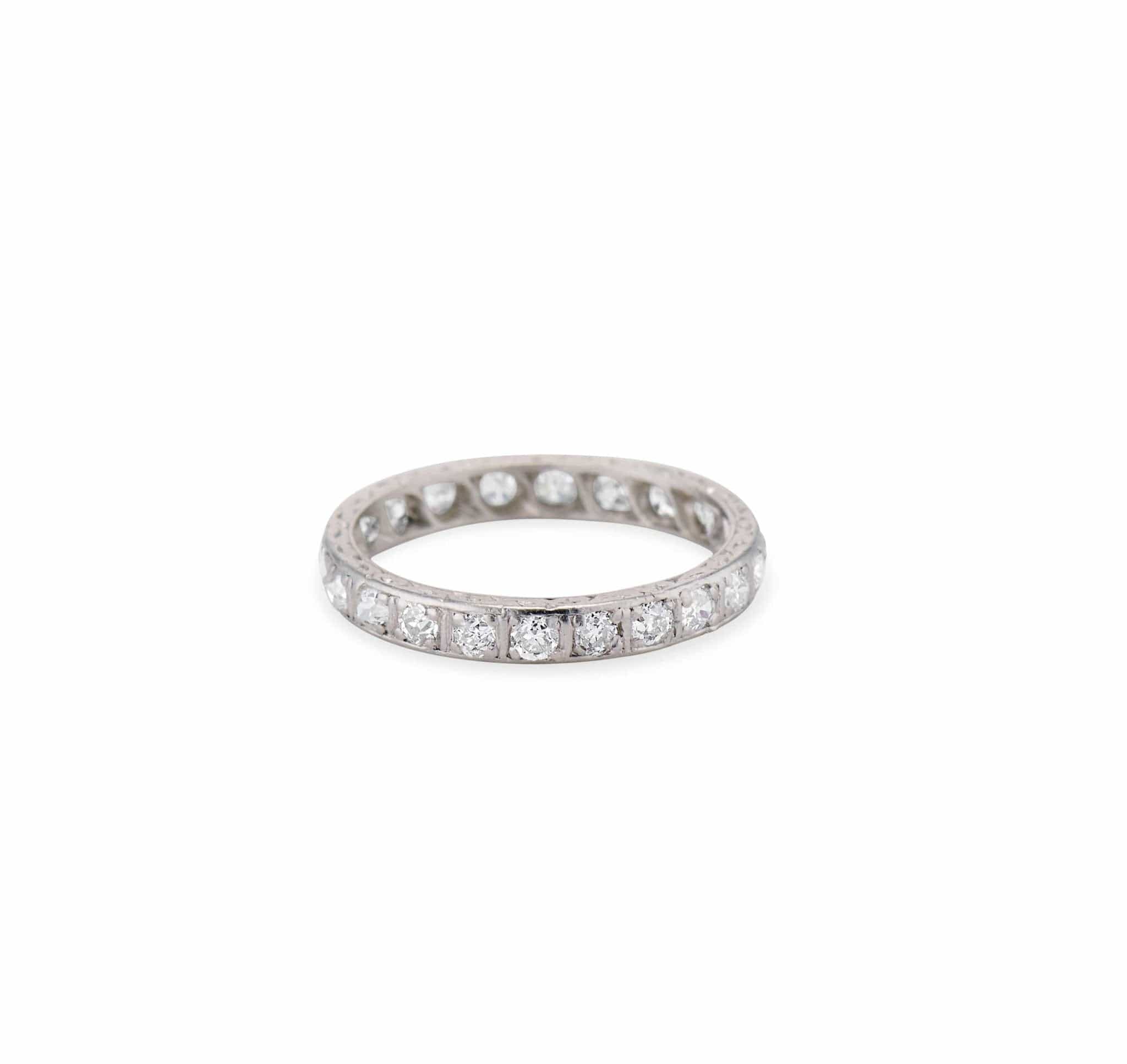 Edwardian .70 Carat Old European-Cut Diamond Eternity Band - Image 3
