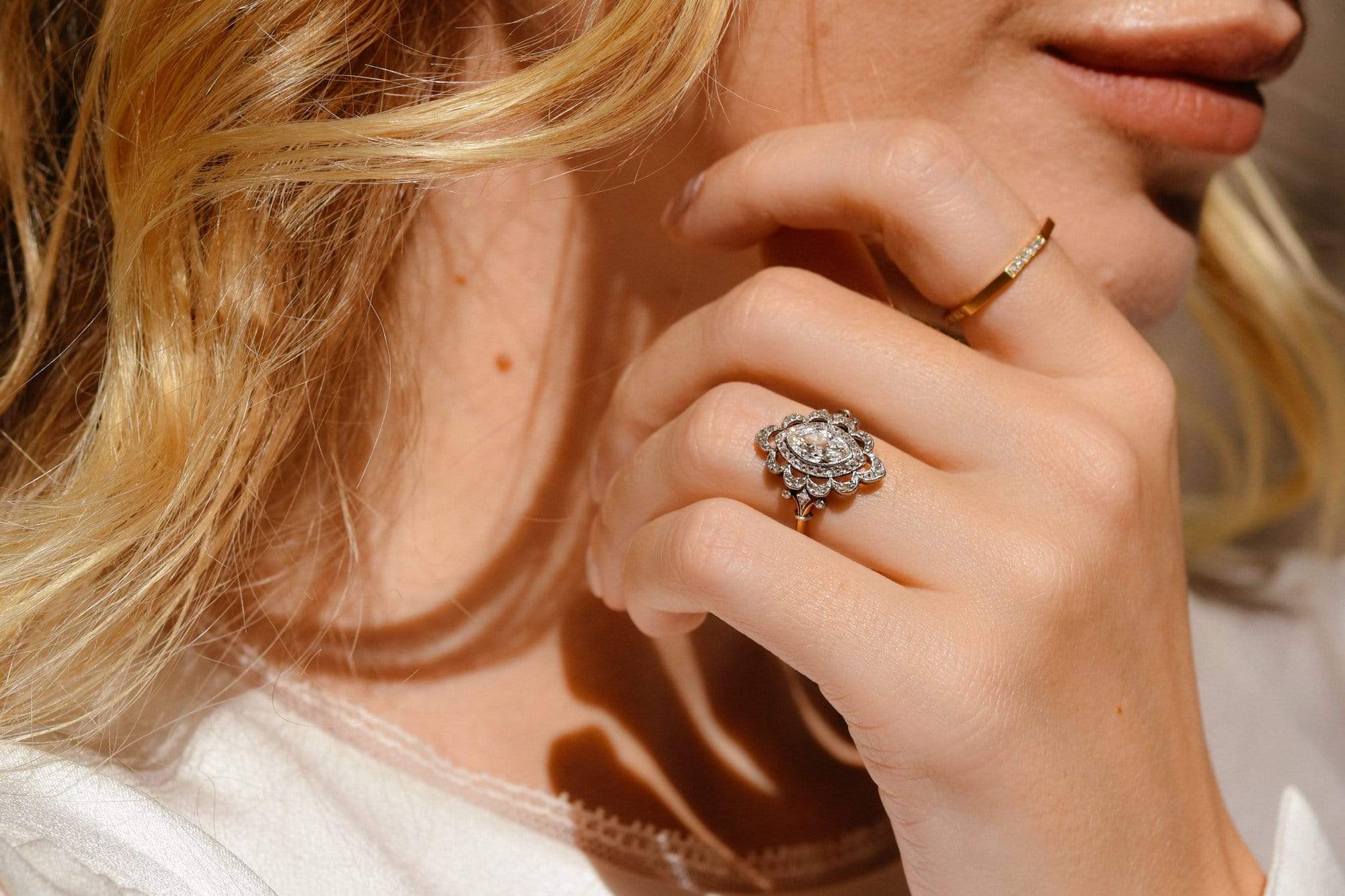 Edwardian .72 Carat Marquise Diamond Engagement Ring - Image 4