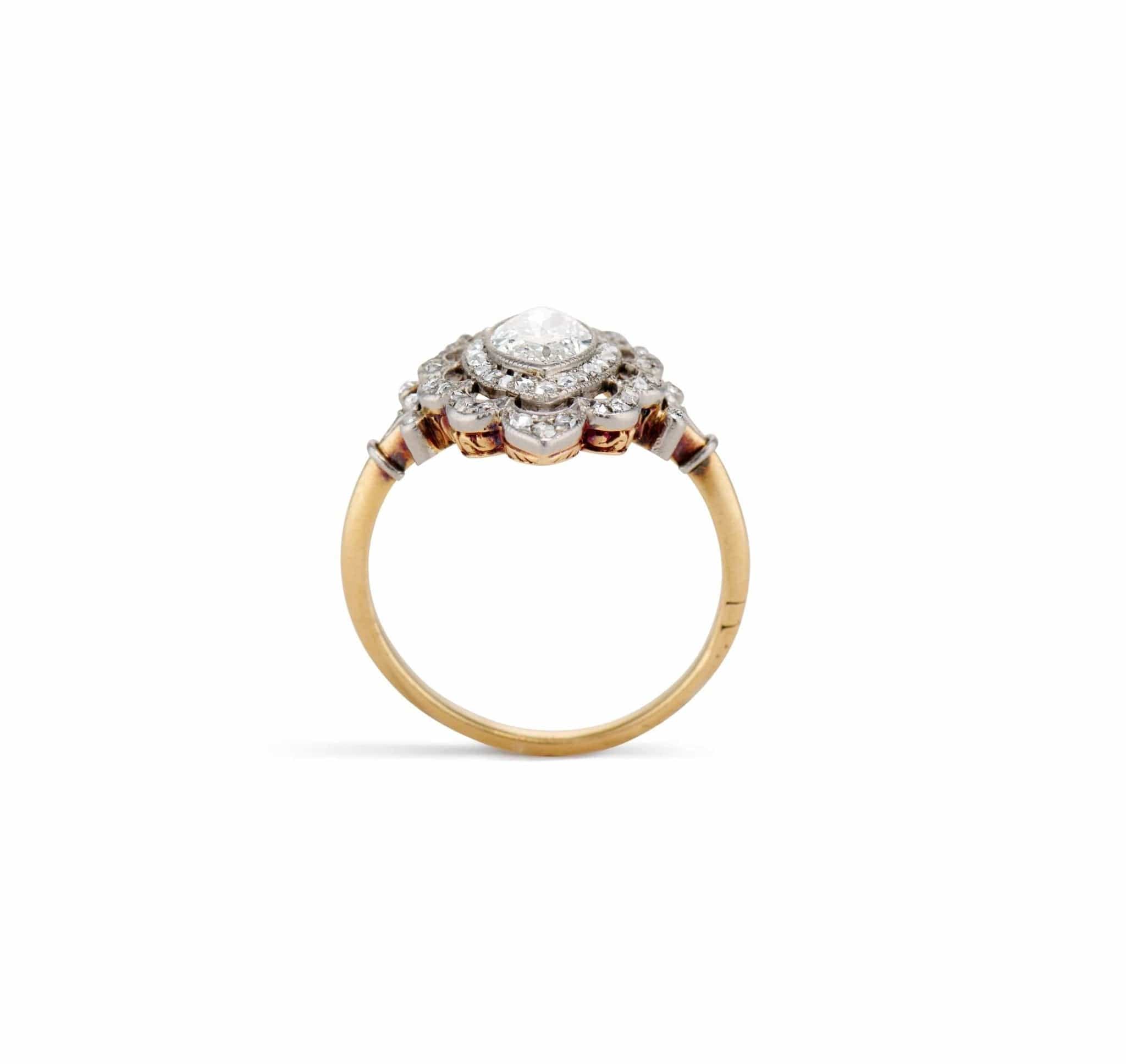 Edwardian .72 Carat Marquise Diamond Engagement Ring - Image 5