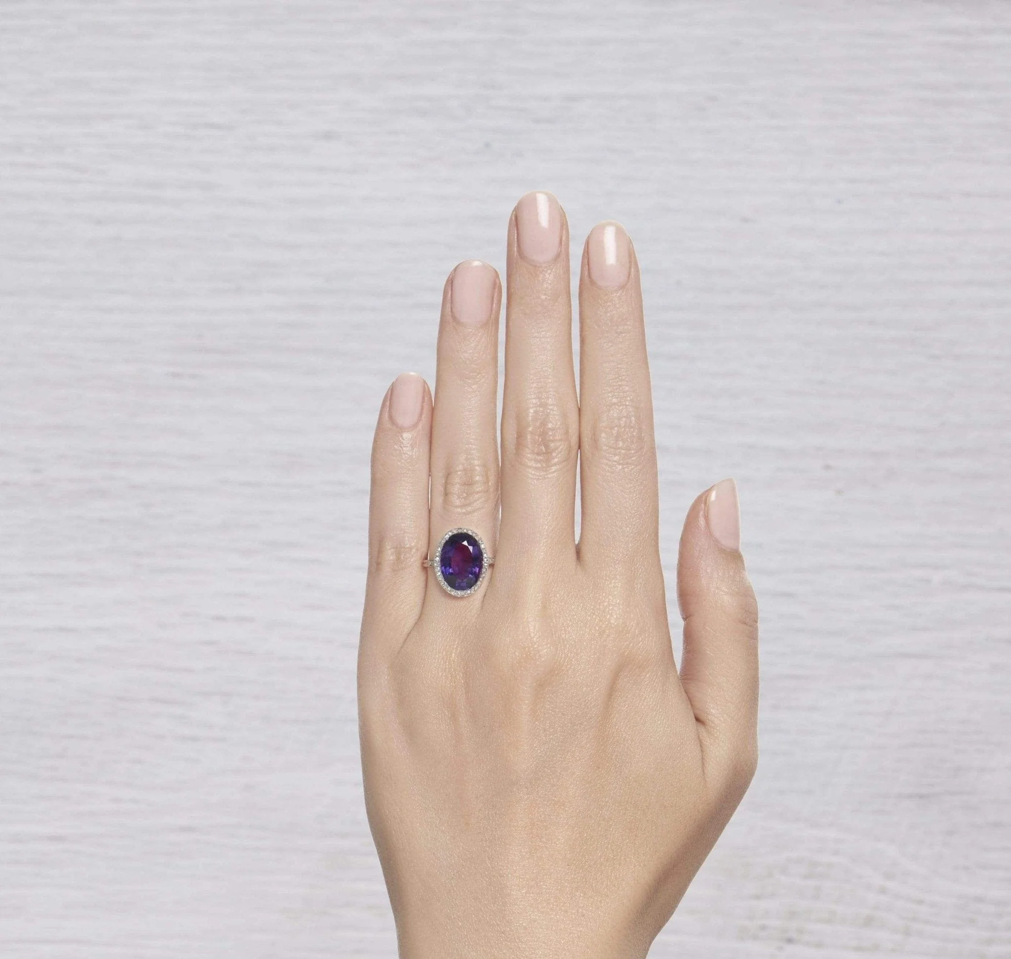 EDWARDIAN AMETHYST AND DIAMOND RING - Image 5