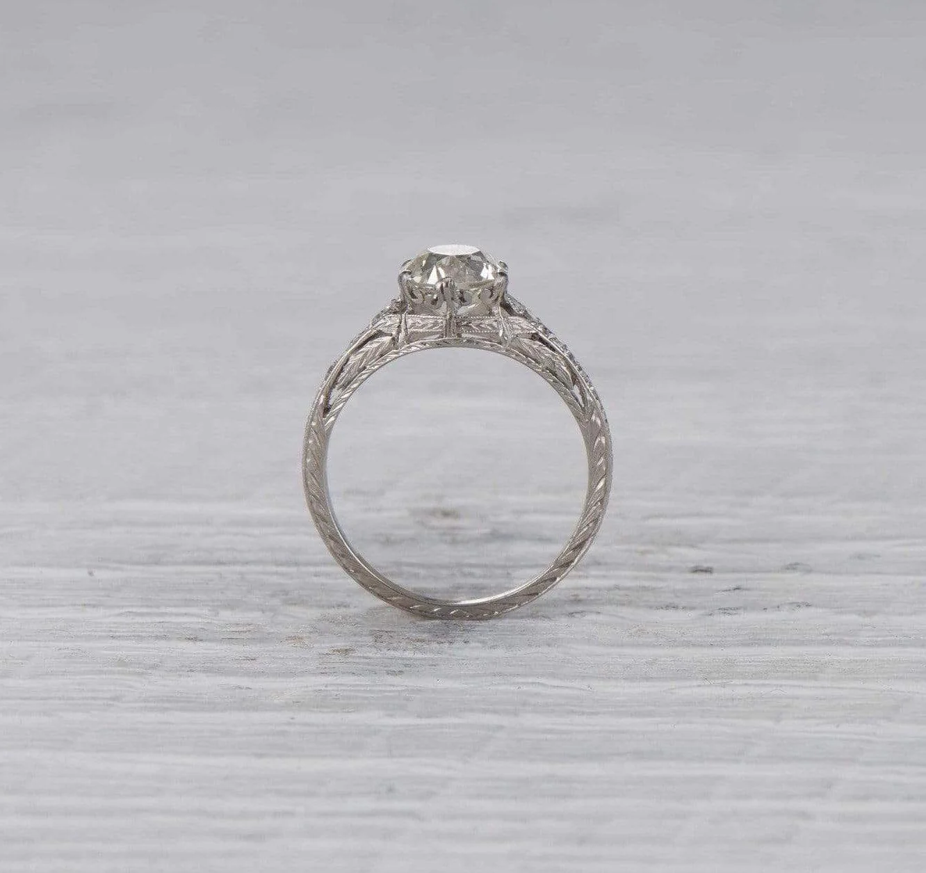 1.51 Carat Edwardian Antique Engagement Ring - Image 4