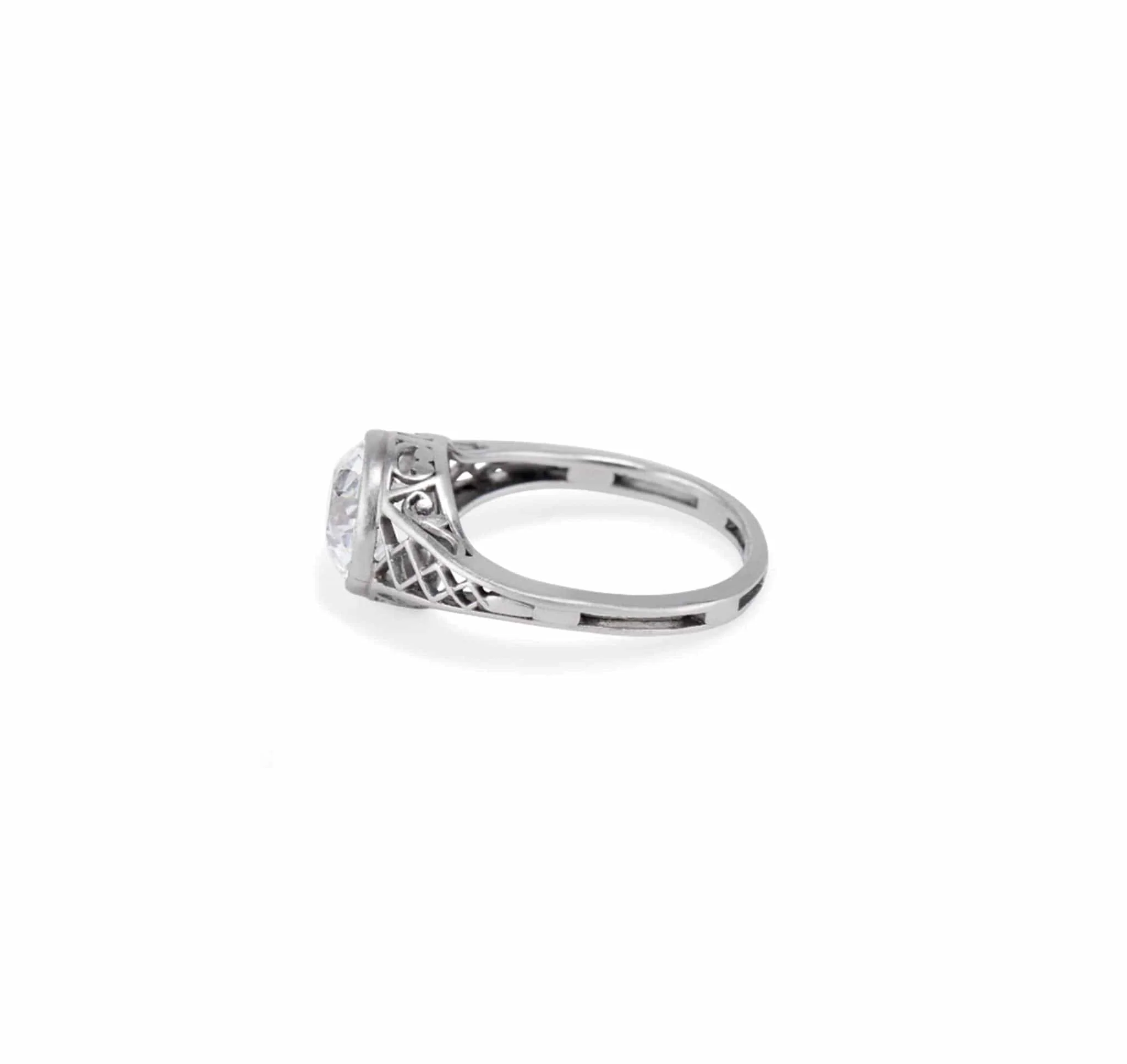 Edwardian 1.30 Carat Old European Cut Diamond Ring - Image 2
