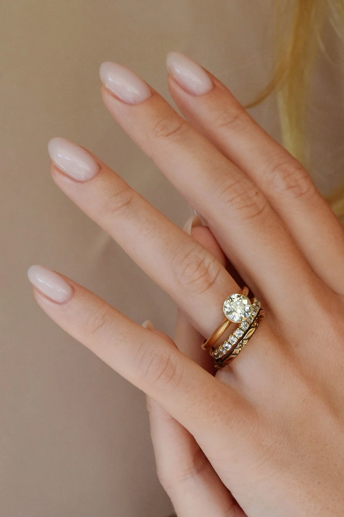 Edwardian Bezel Set 1.83 Carat Old European Cut Diamond Vintage Ring - Image 2