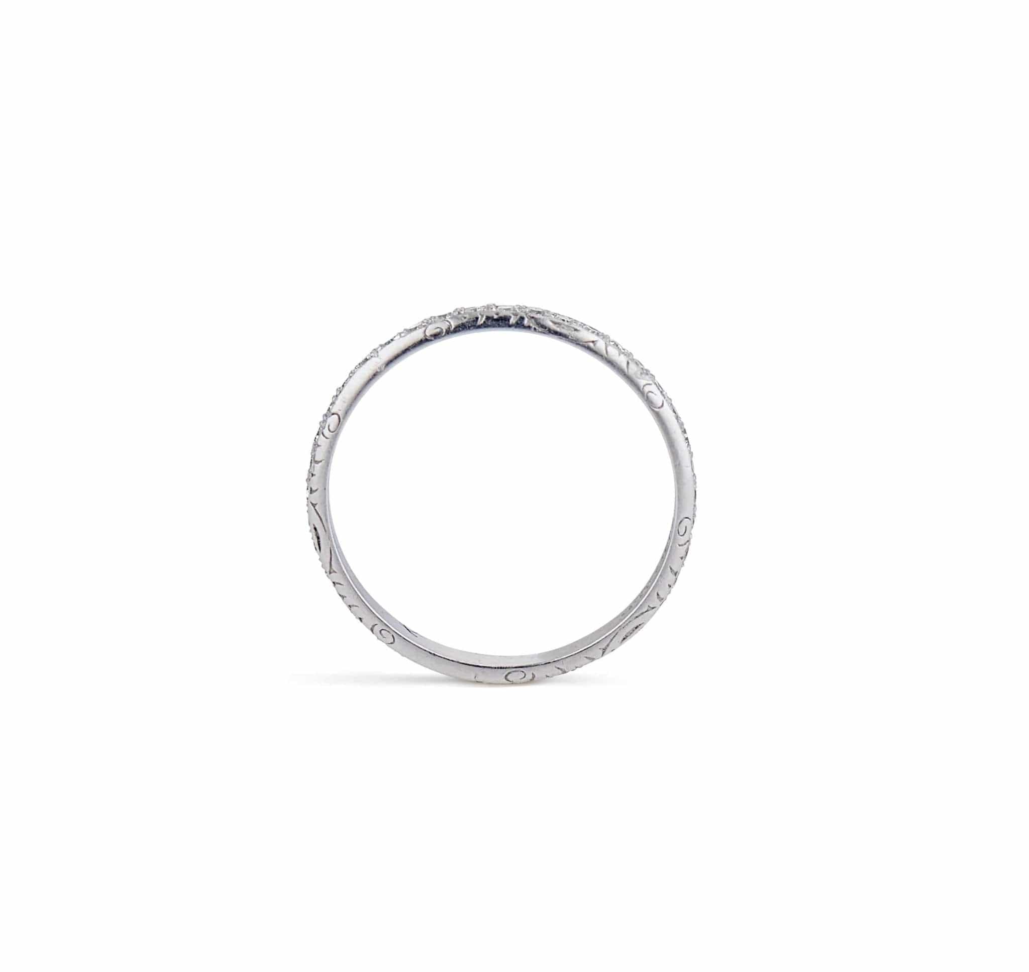 Edwardian .65 Carat Single Cut Diamond and Platinum Band - Image 3