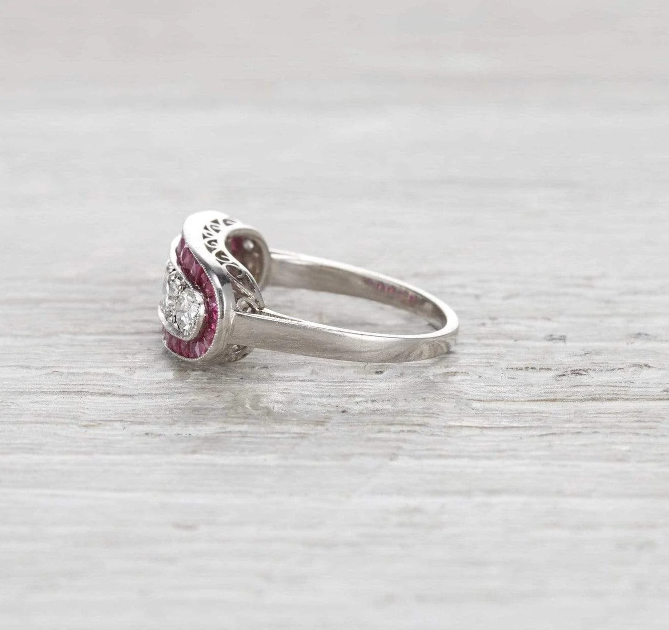 Edwardian Diamond and Ruby Ring - Image 3