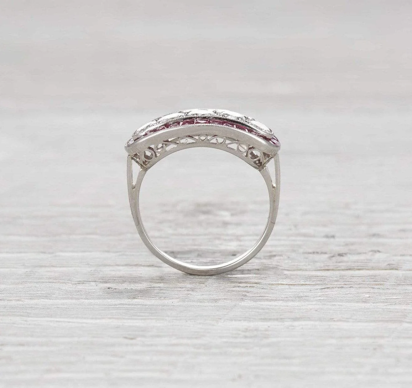 Edwardian Diamond and Ruby Ring - Image 4