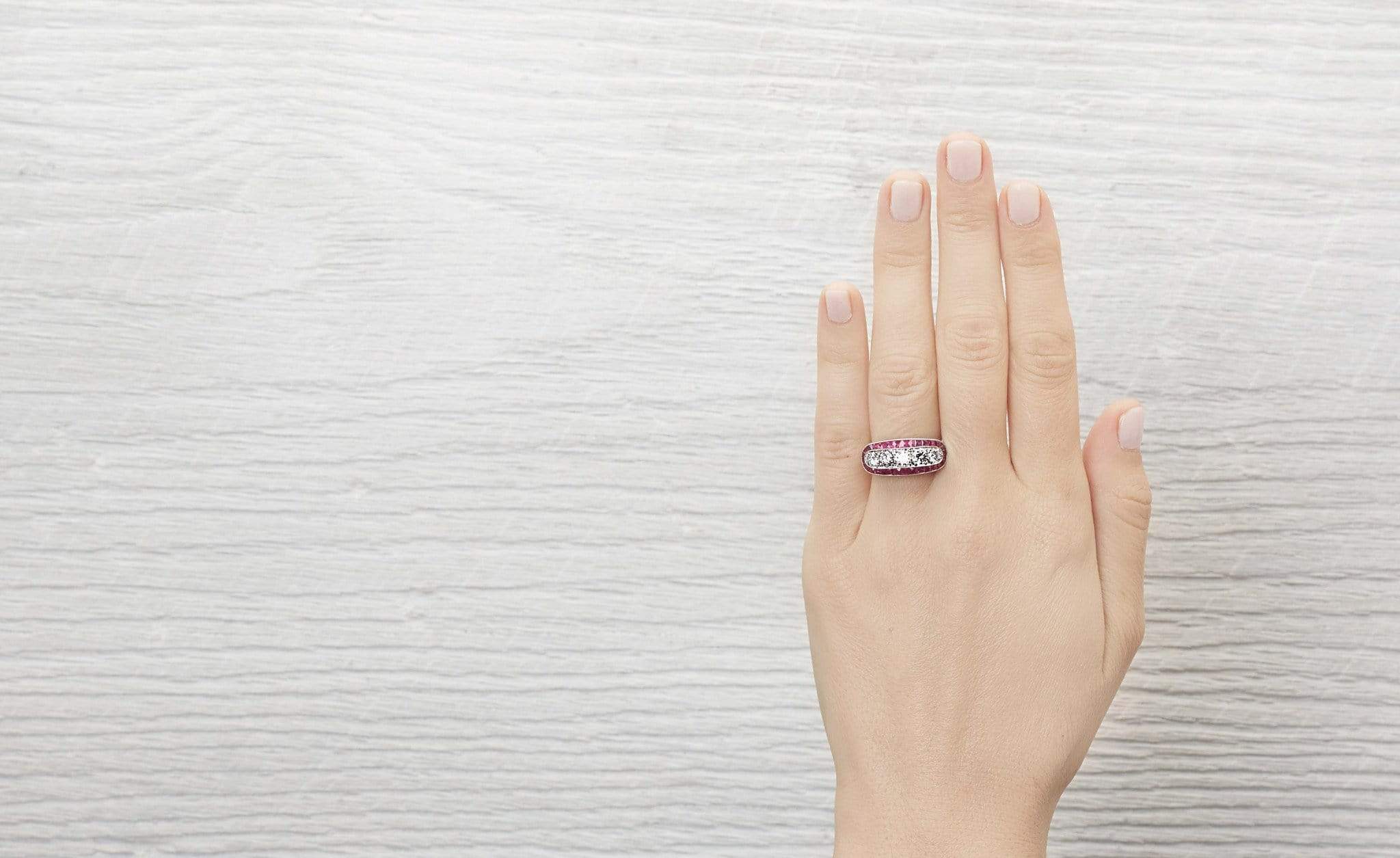 Edwardian Diamond and Ruby Ring - Image 5