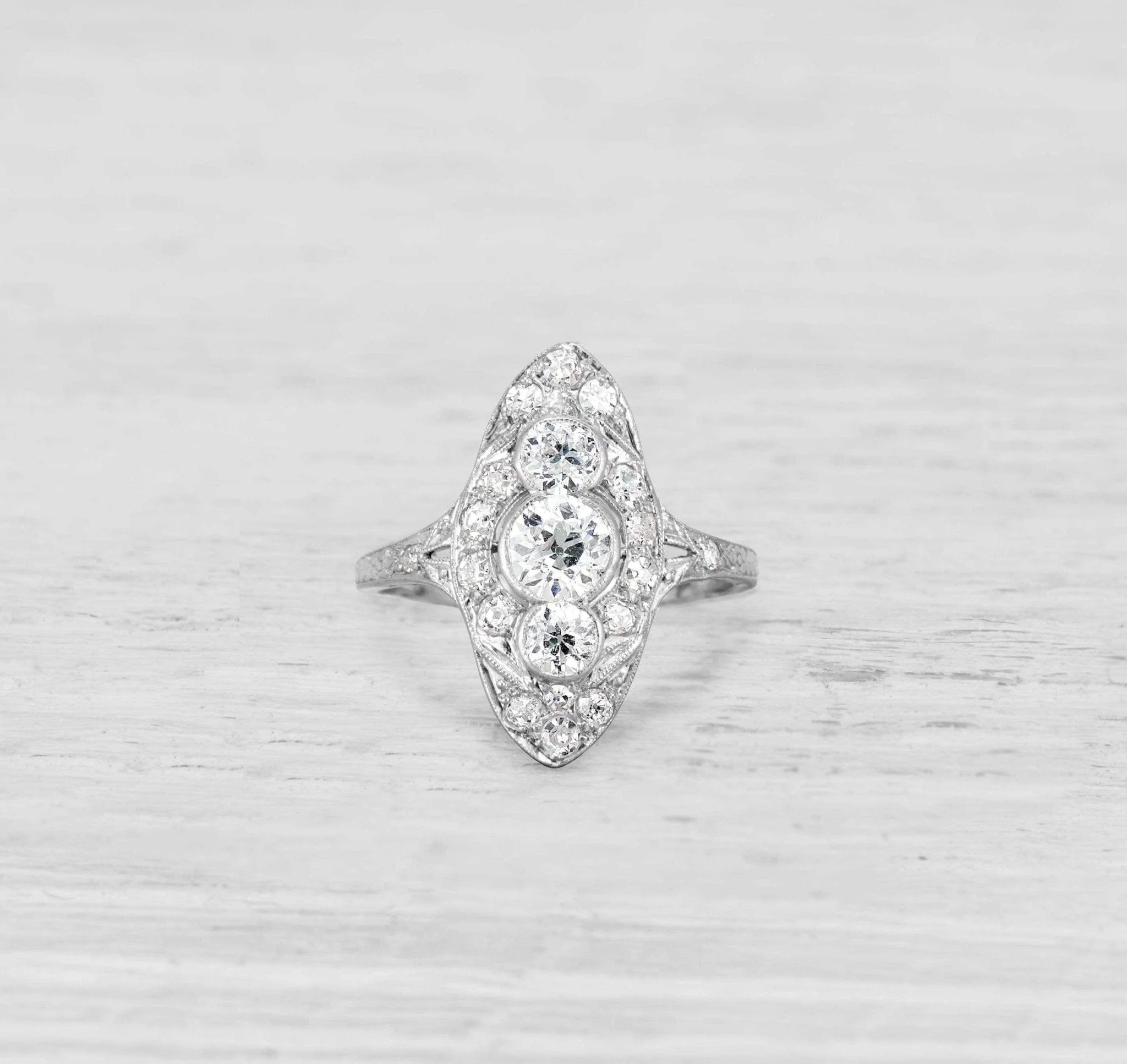 EDWARDIAN DIAMOND COCKTAIL RING - Image 2
