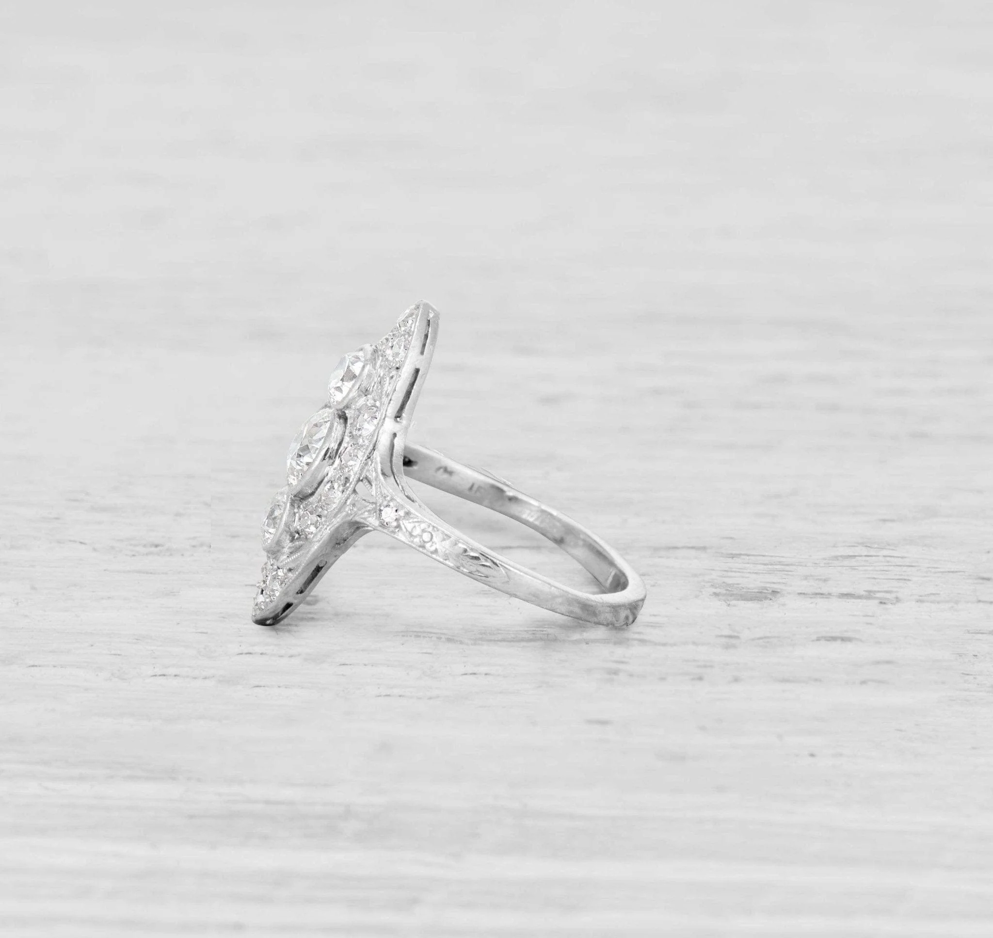 EDWARDIAN DIAMOND COCKTAIL RING - Image 3