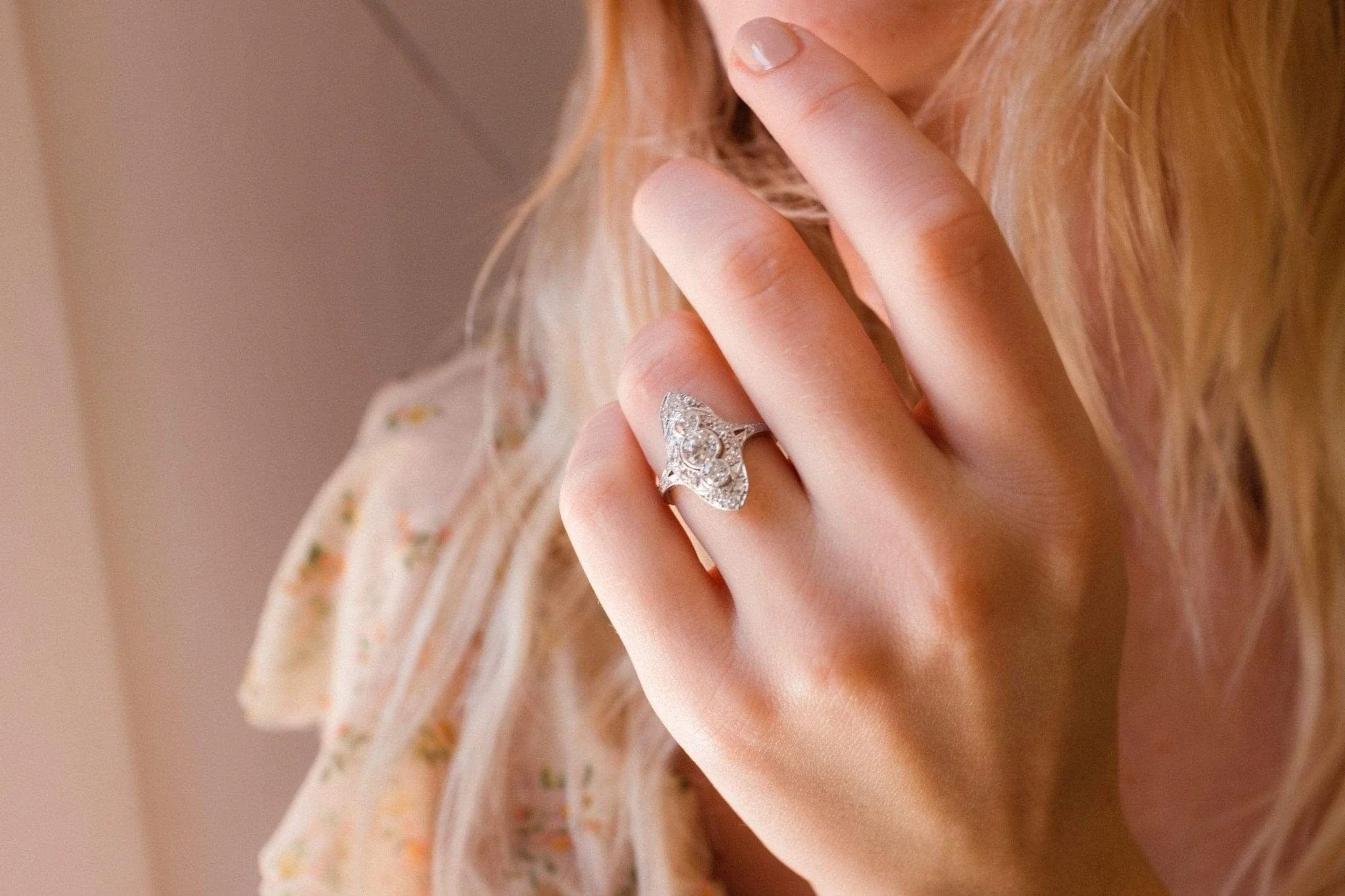 EDWARDIAN DIAMOND COCKTAIL RING - Image 5
