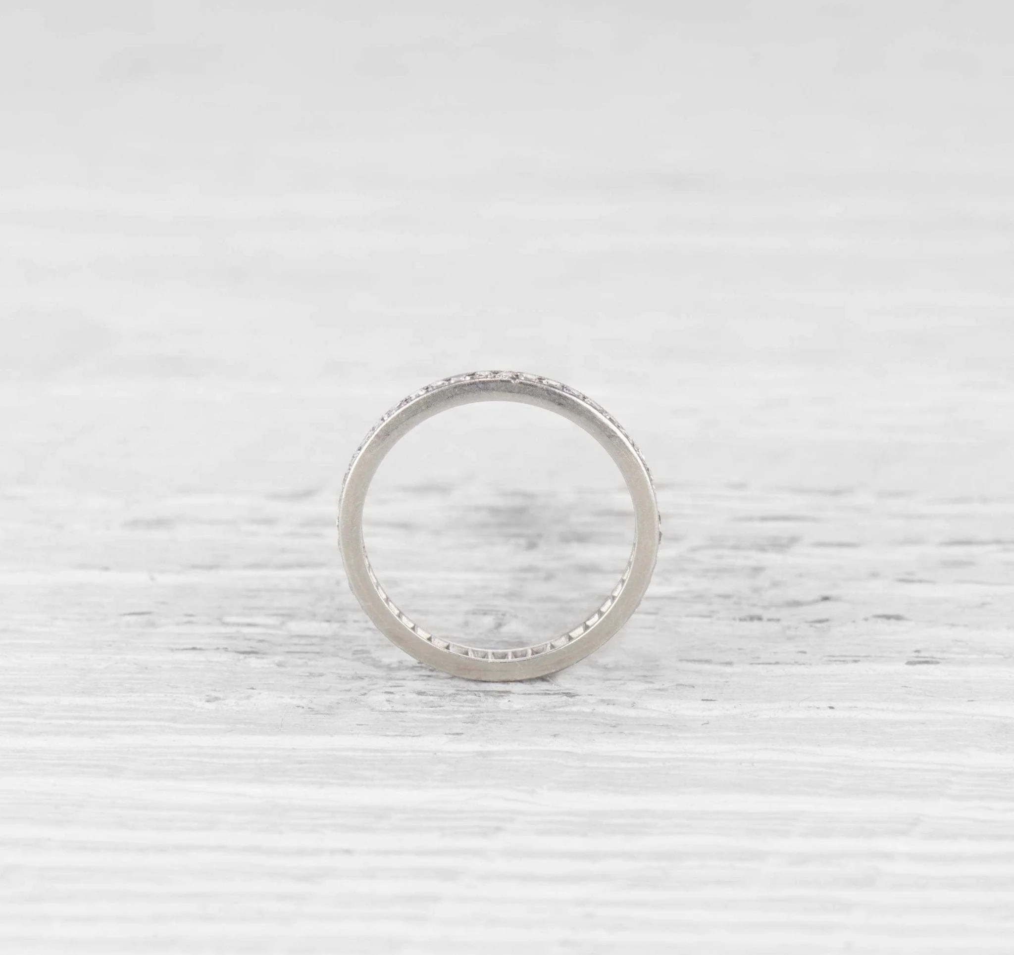 EDWARDIAN DIAMOND ETERNITY BAND RING SIZE 6 - Image 2