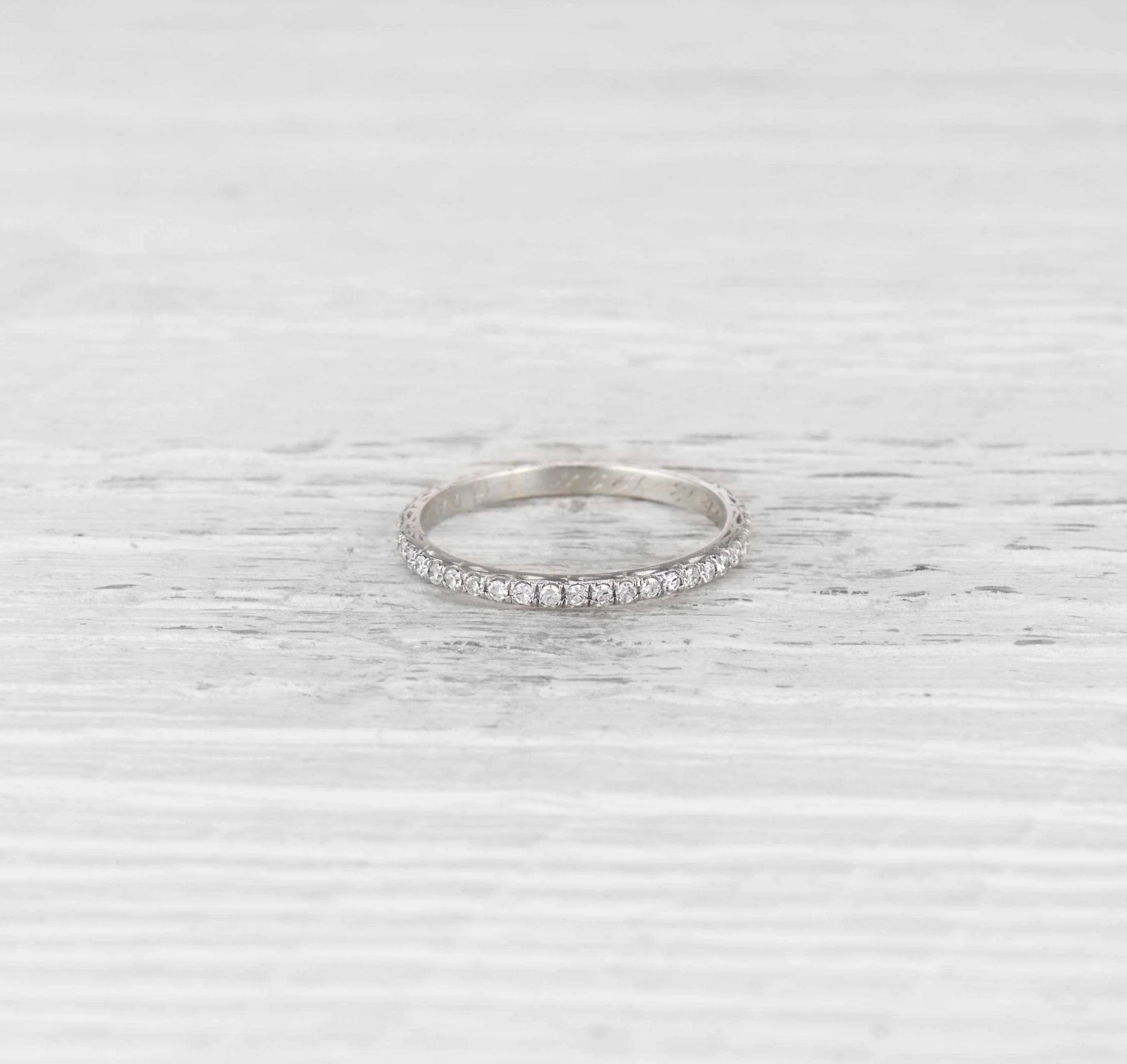 EDWARDIAN DIAMOND WEDDING BAND - Image 3