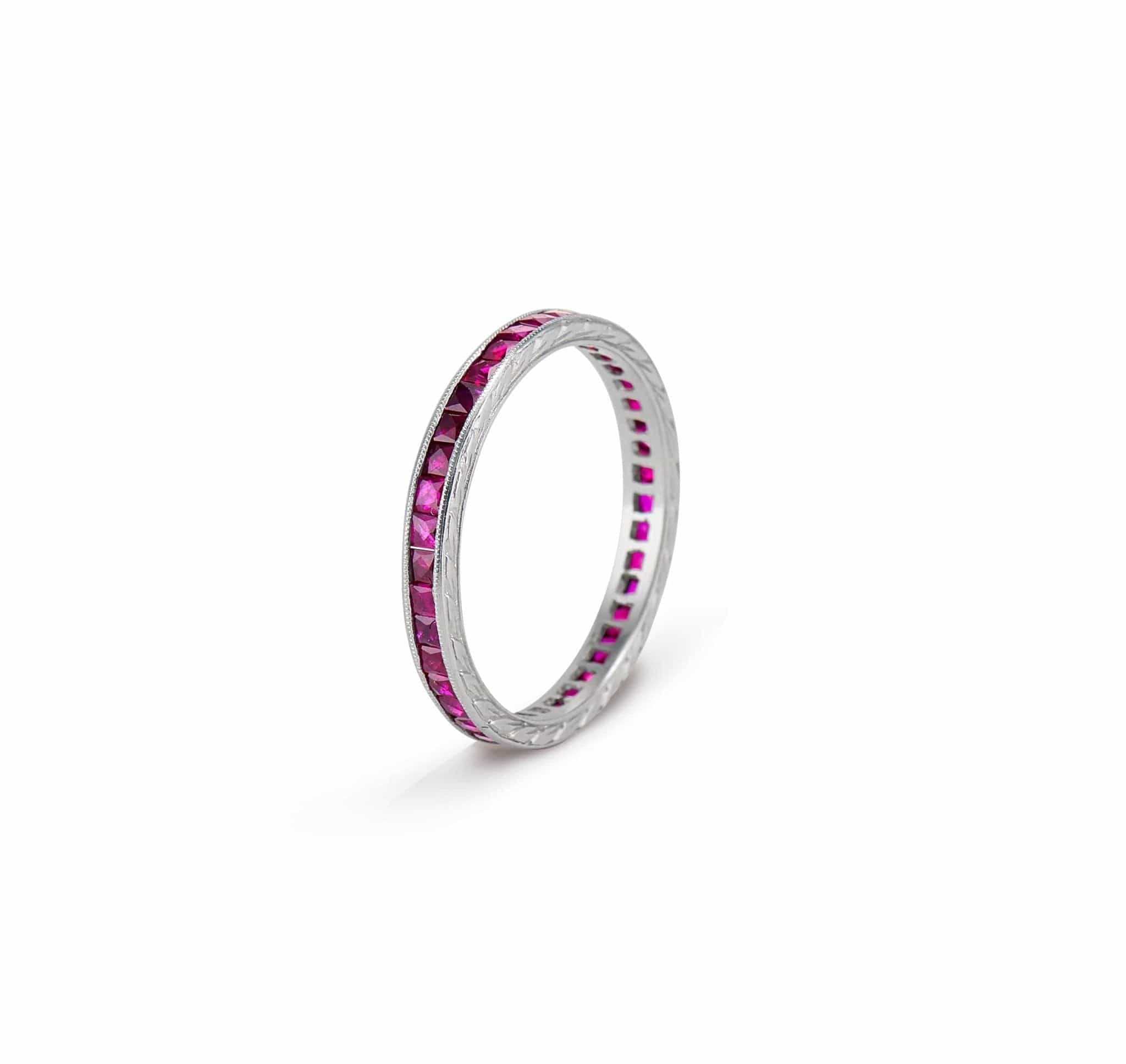 Edwardian French Cut Ruby Eternity Band - Image 4