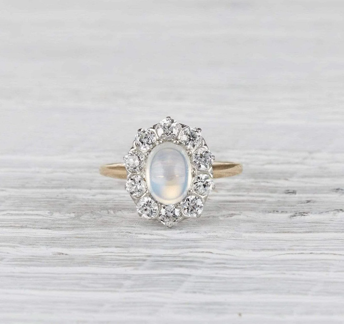 Edwardian Moonstone and Diamond Ring - Image 2