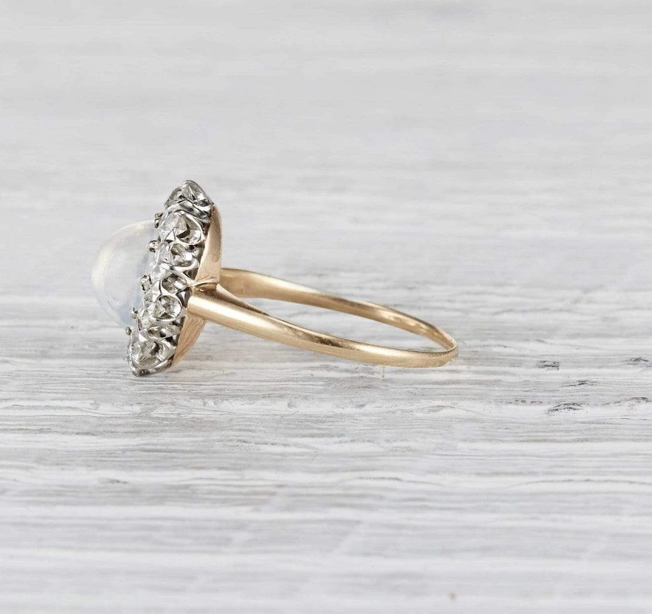 Edwardian Moonstone and Diamond Ring - Image 4
