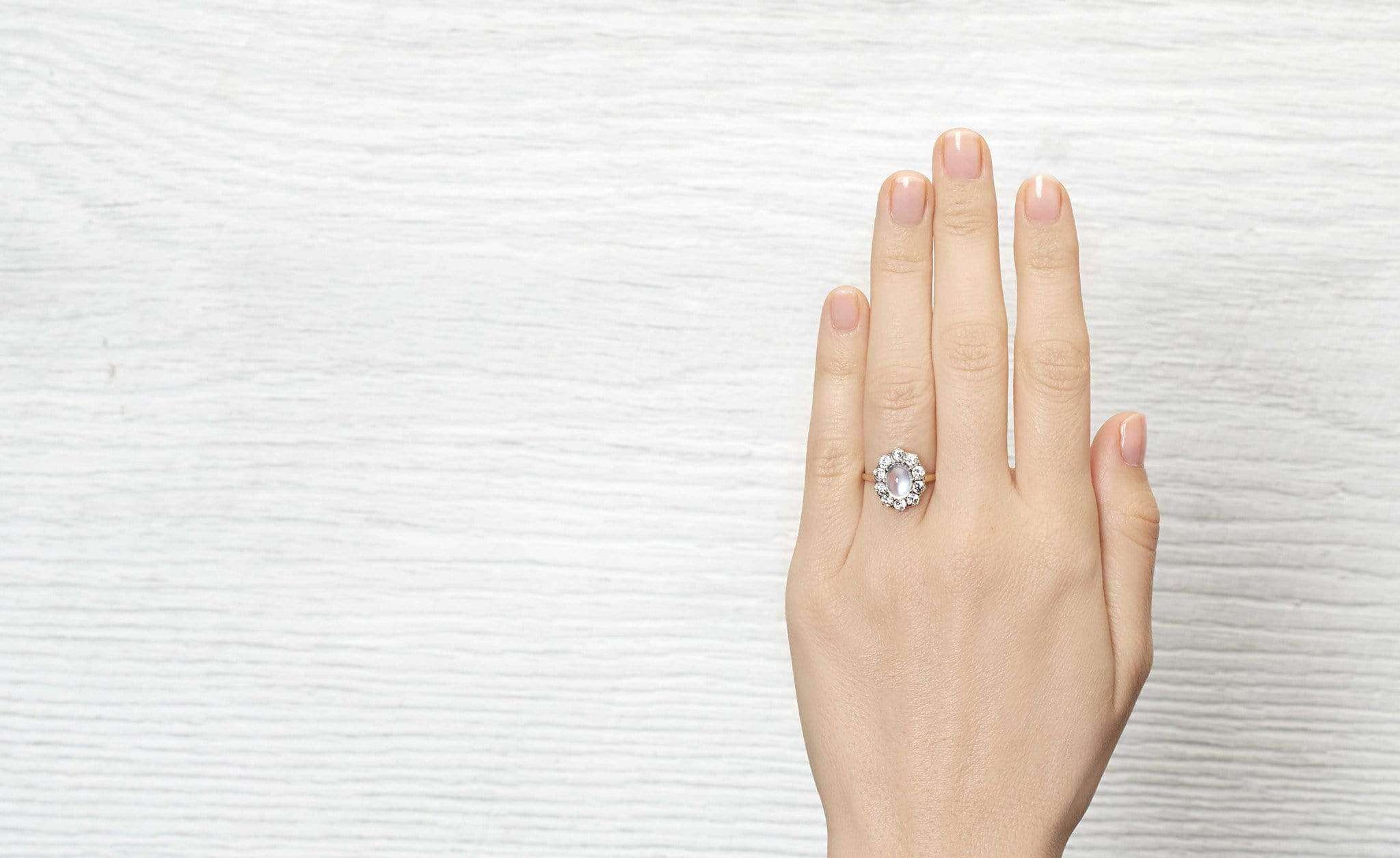 Edwardian Moonstone and Diamond Ring - Image 5
