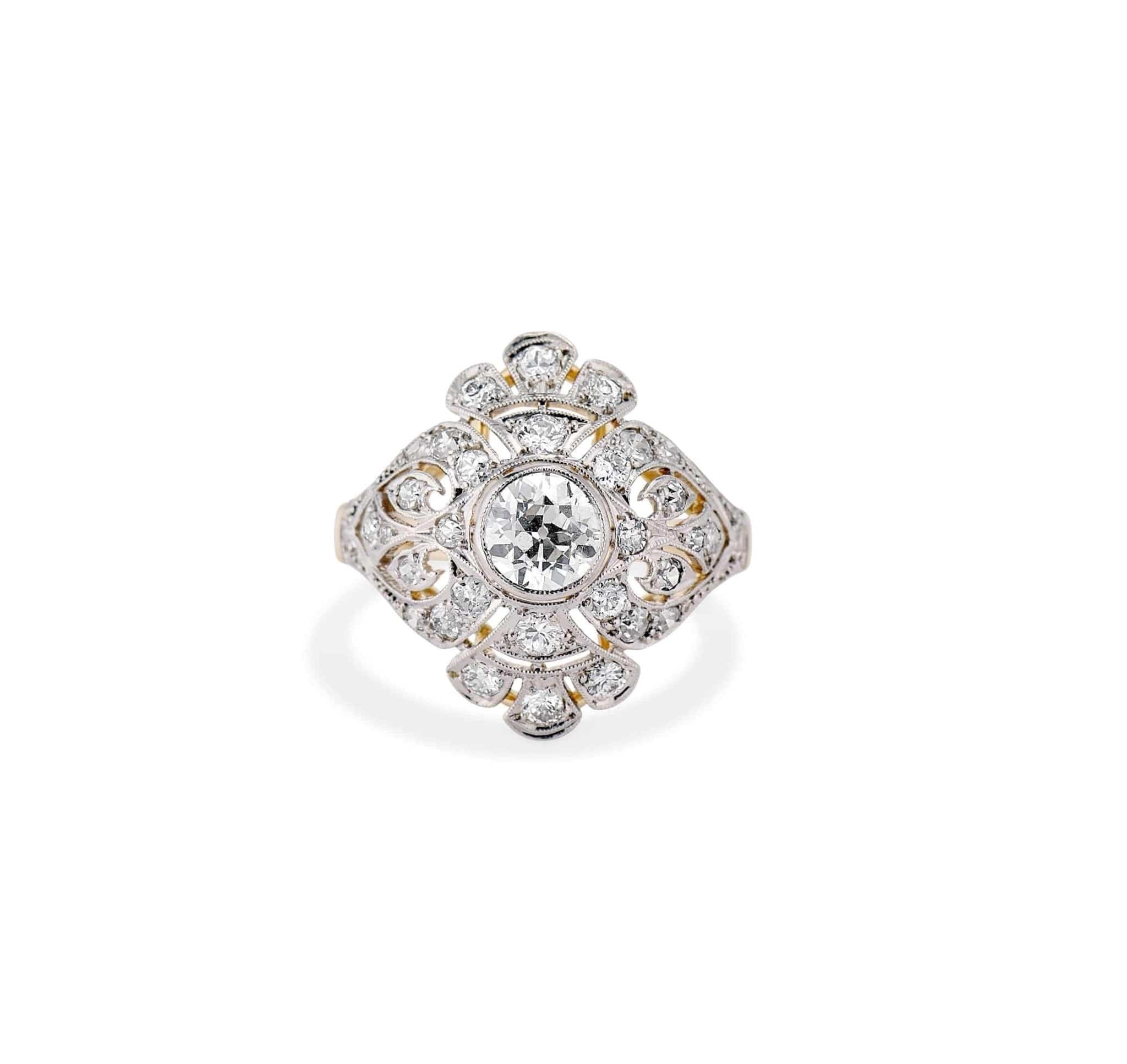 Edwardian .70 Carat Old European Cut Diamond & Filigree Ring - Image 2