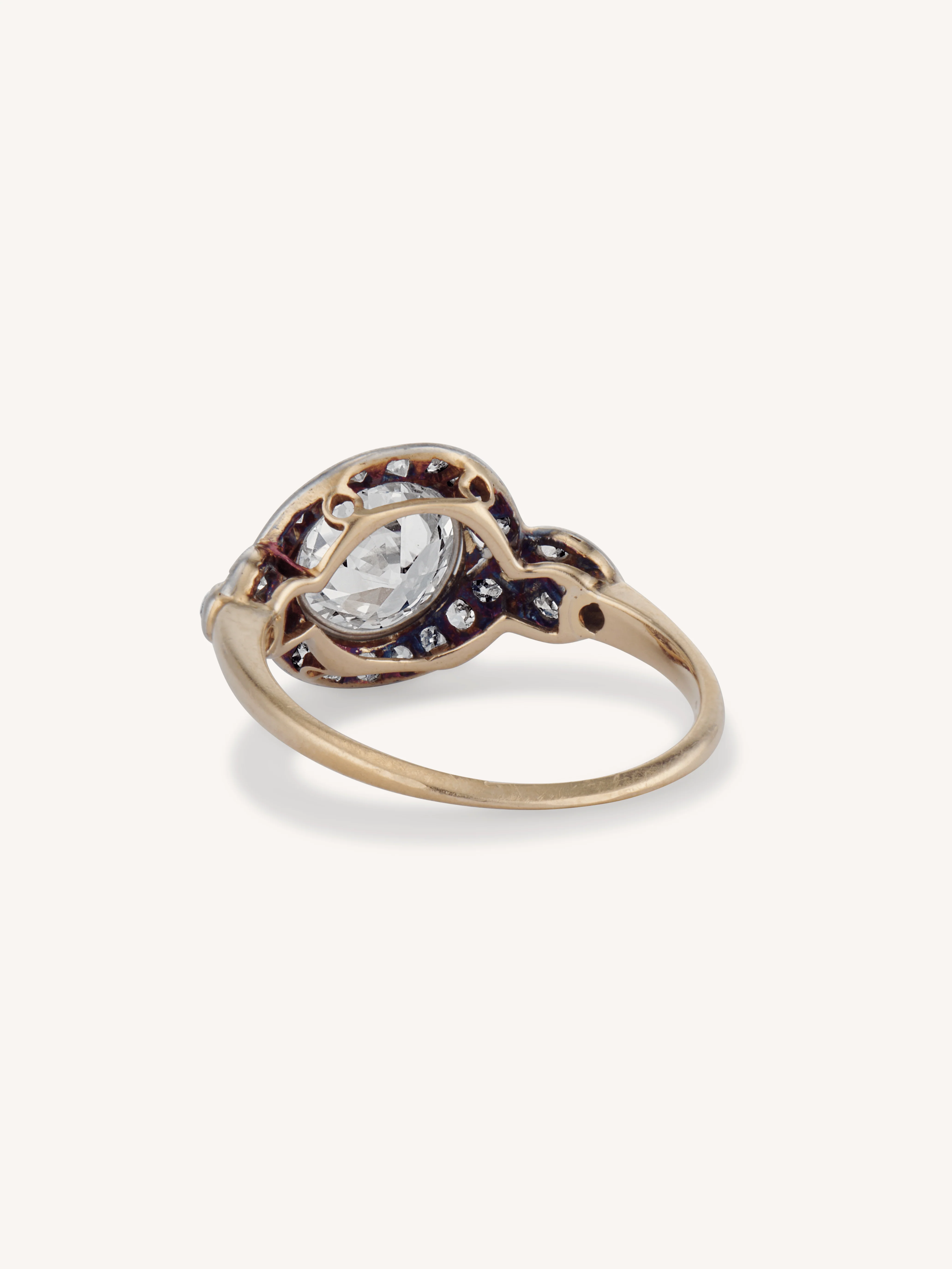 Edwardian 1.25 Carat Old European Diamond Cluster Vintage Engagement Ring - Image 5