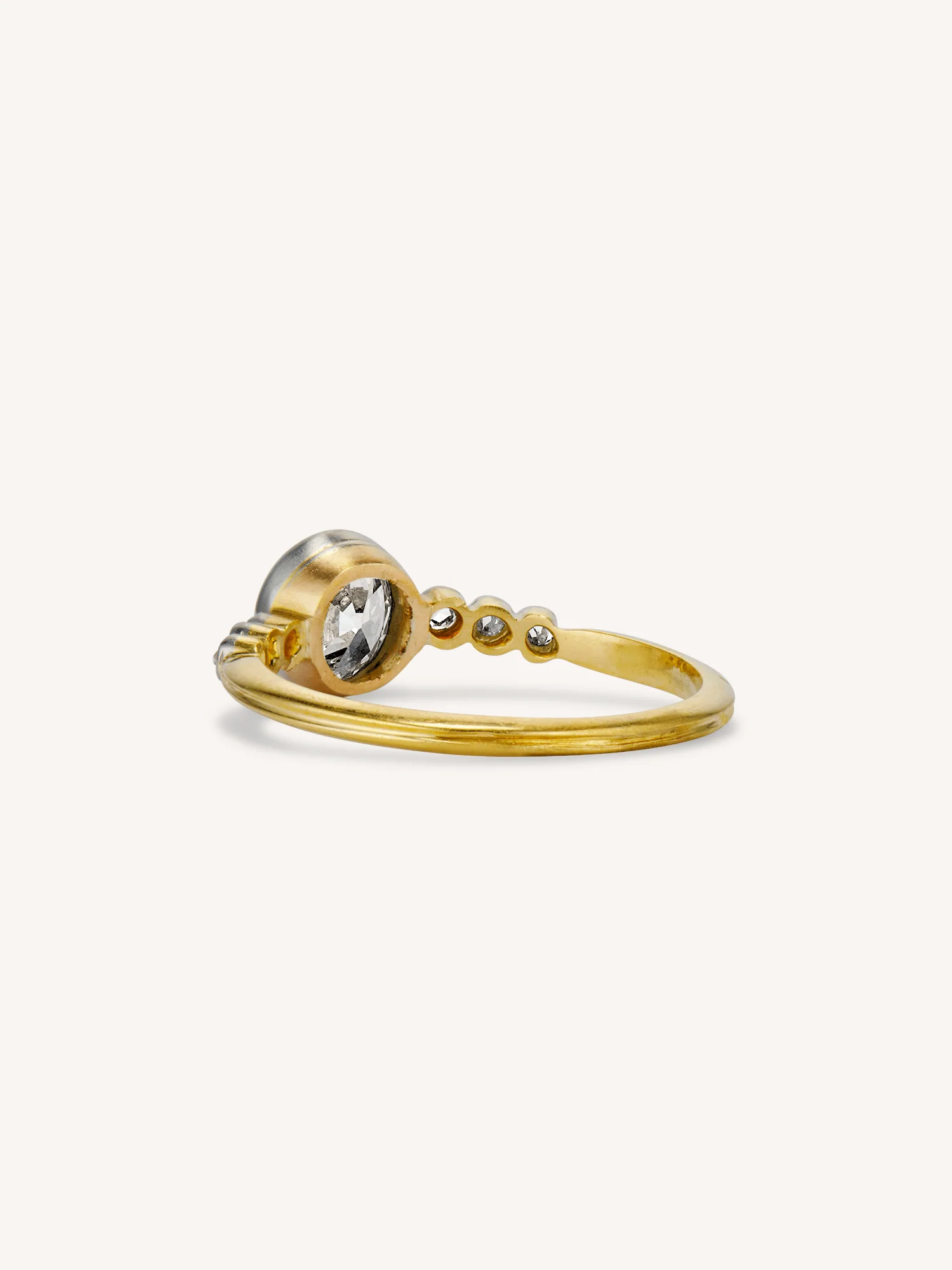 Edwardian Old European Diamond Vintage Engagement Ring, France - Image 5