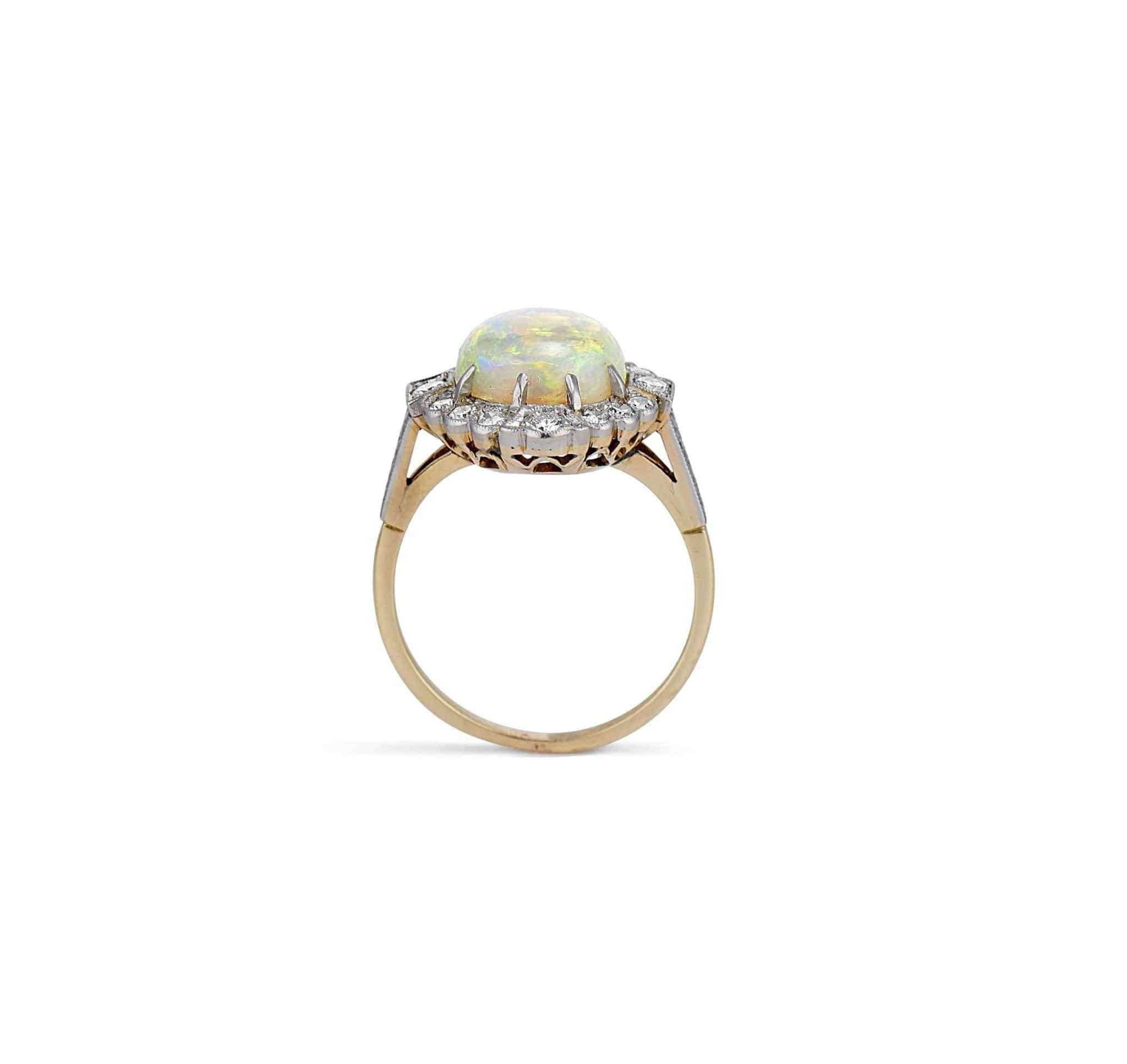 Edwardian Opal and Diamond Ring - Image 3