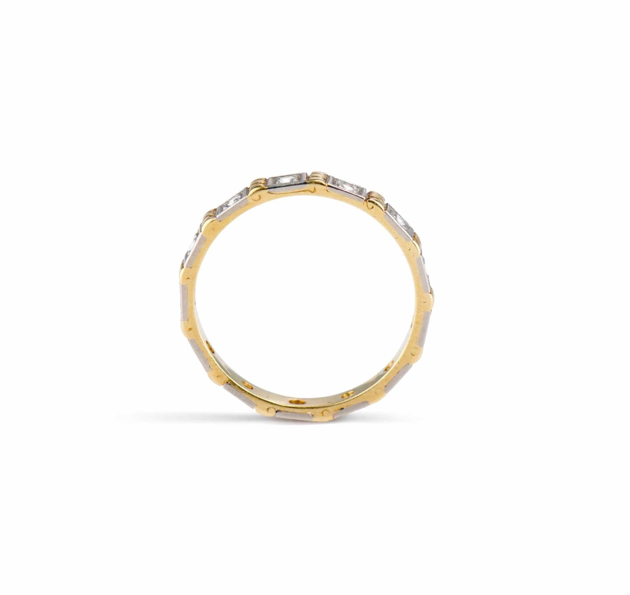 Edwardian Platinum with Gold Wedding Band - Image 3