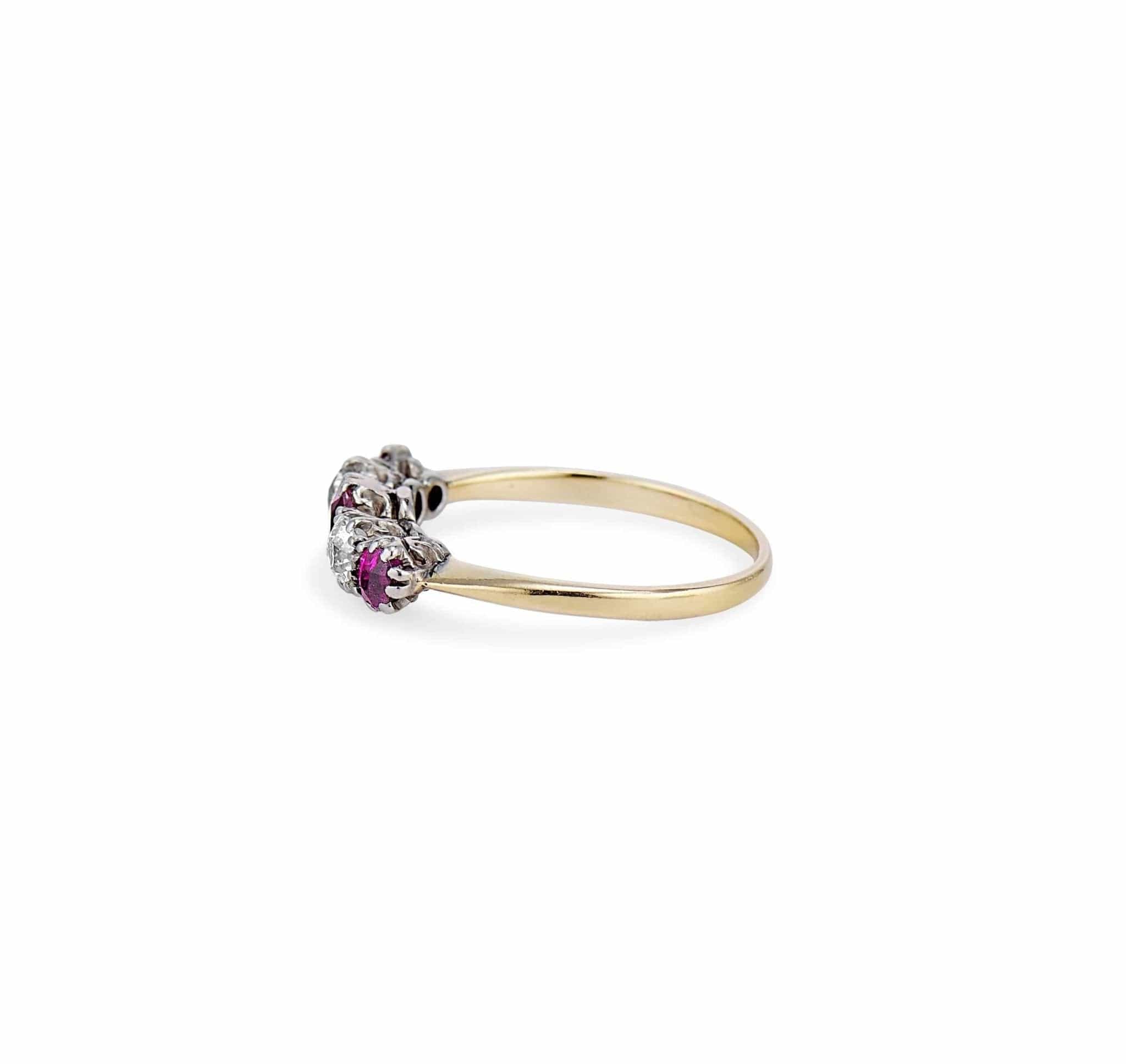 Edwardian Ruby and Diamond Band - Image 3