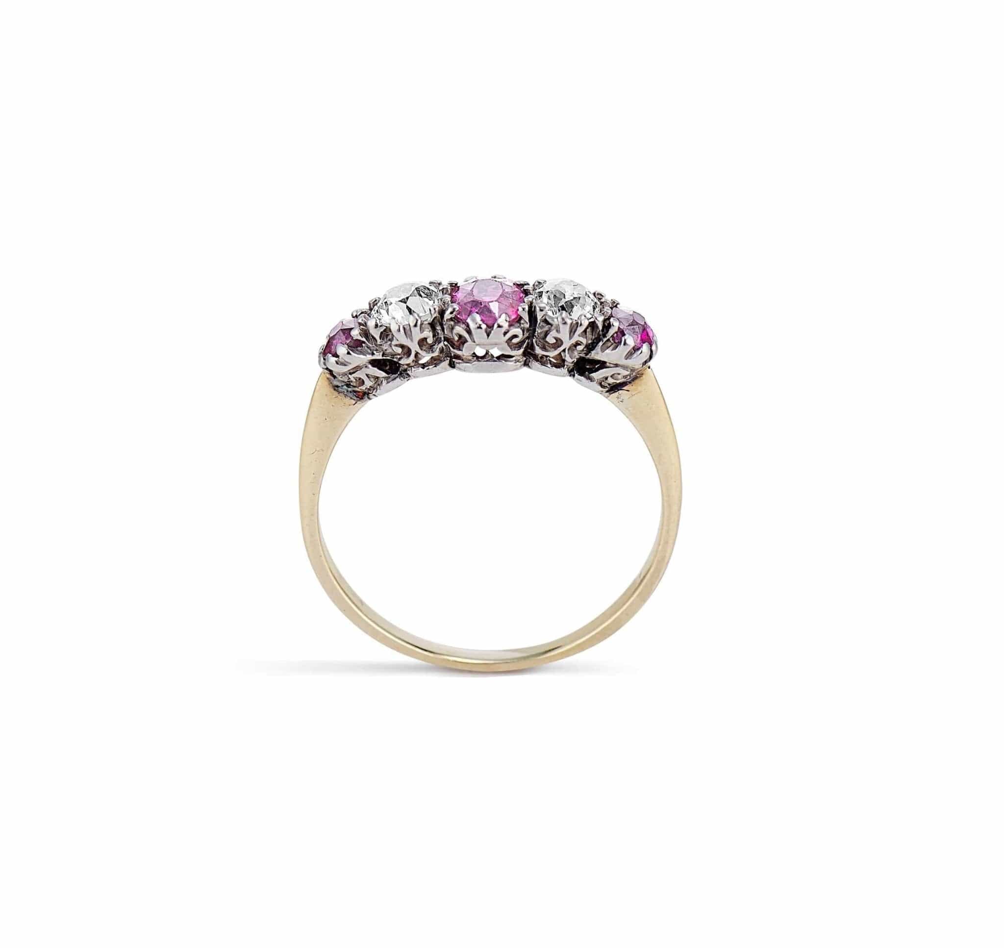Edwardian Ruby and Diamond Band - Image 4