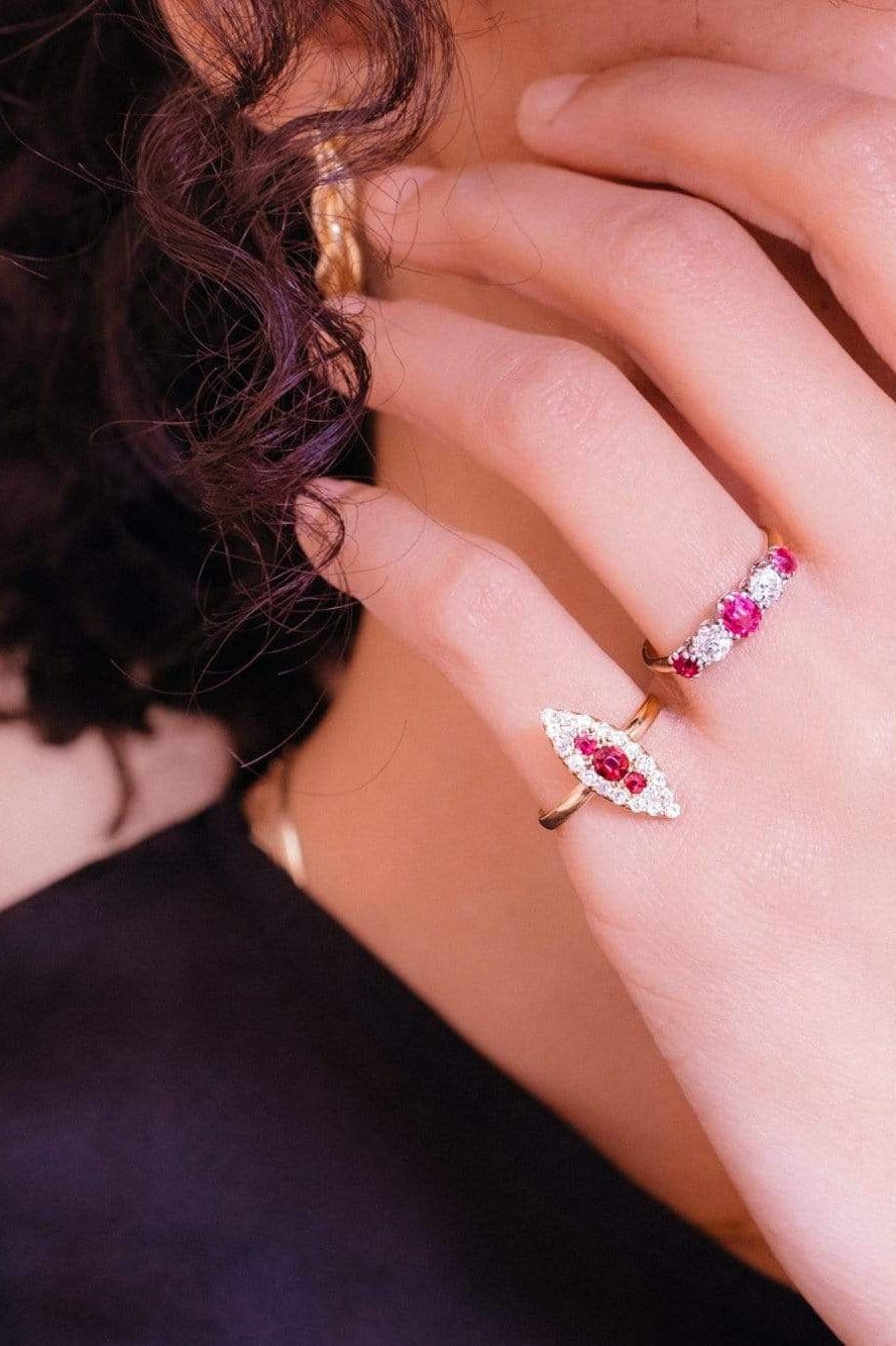 Edwardian Ruby and Diamond Band - Image 5