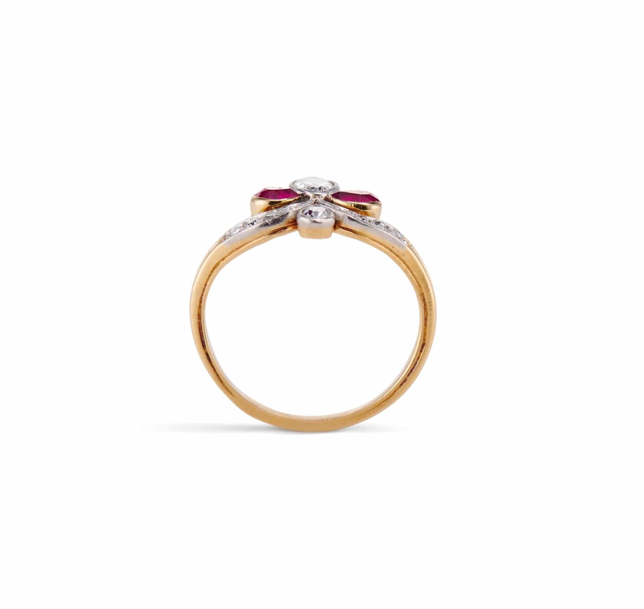 Edwardian Ruby and Diamond Tiara Ring - Image 4