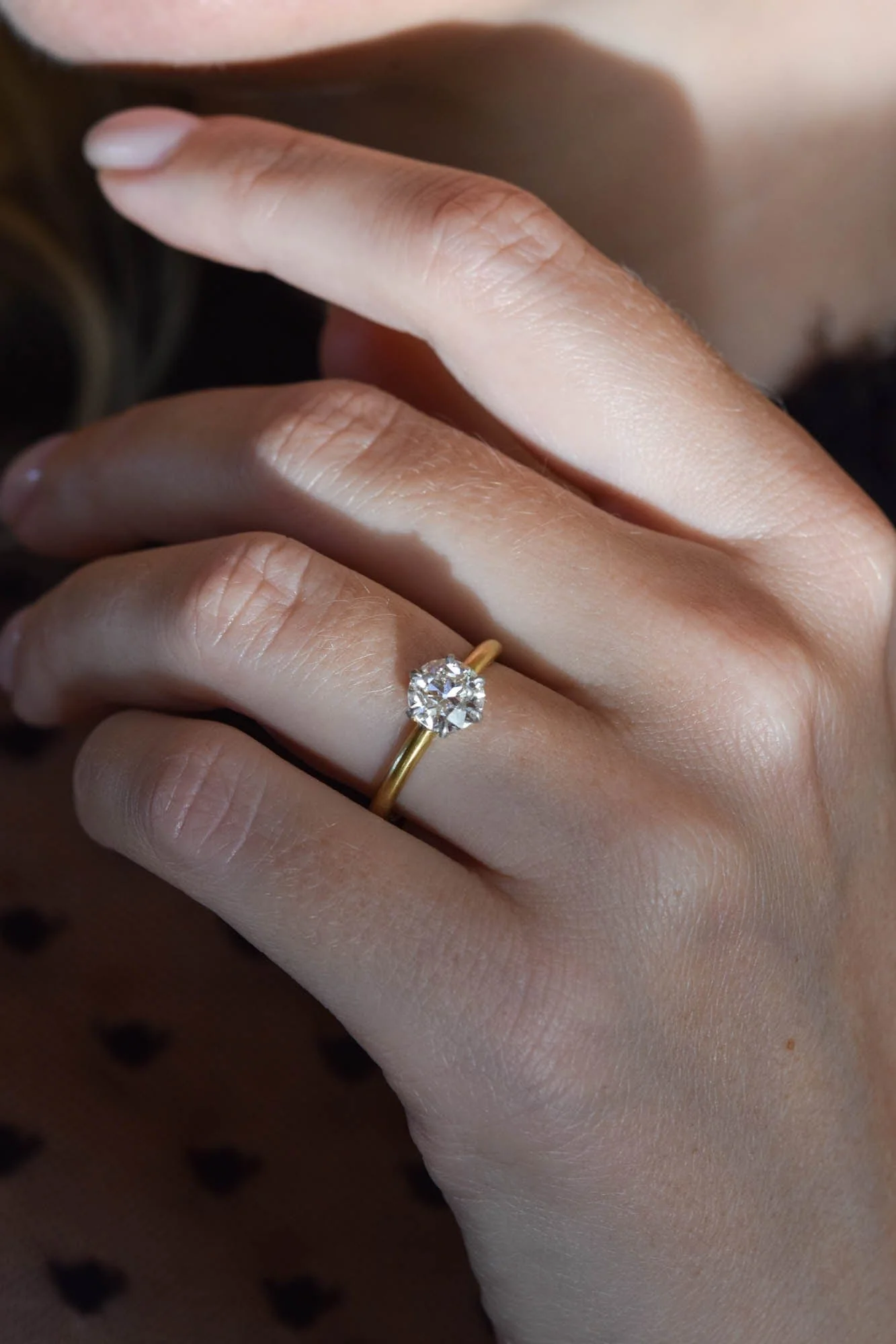 Edwardian Tiffany & Co. 1.21 Carat Old European Cut Diamond Vintage Engagement Ring - Image 2