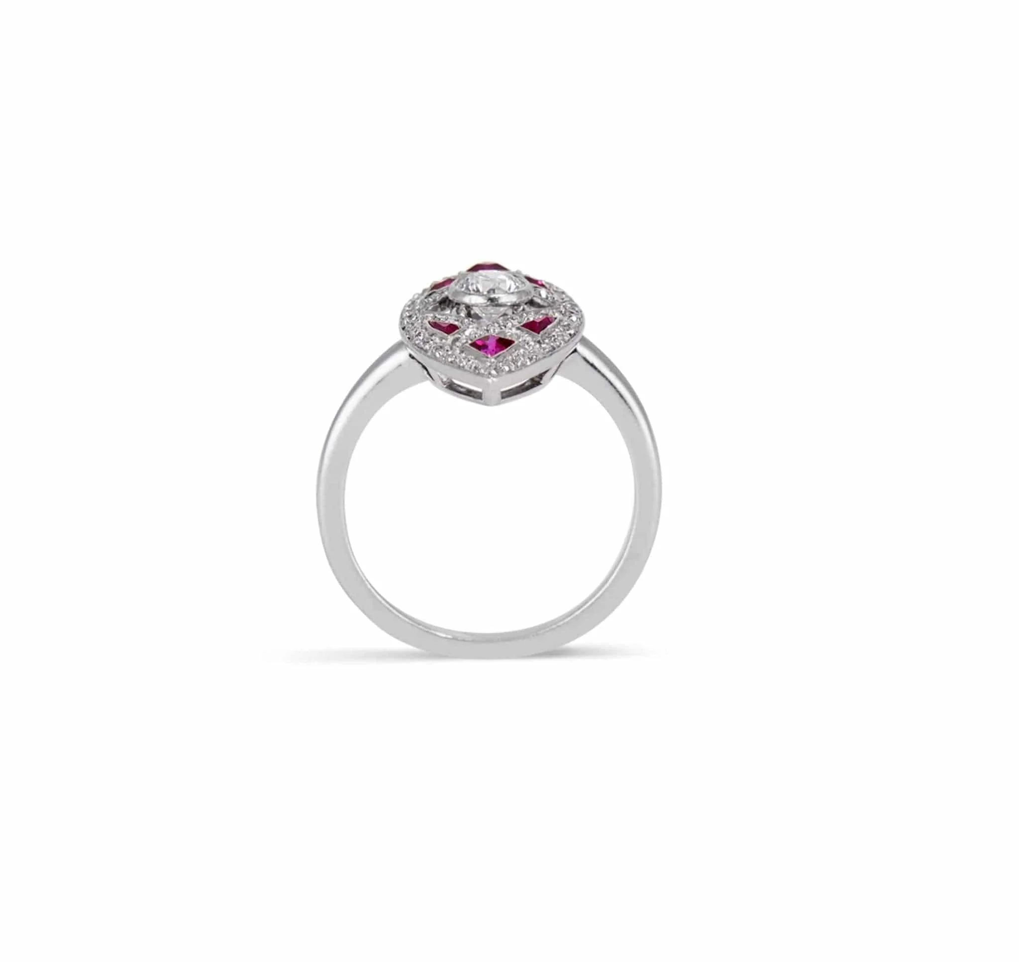 Tiffany & Co. Ruby and Diamond Navette Ring - Image 4